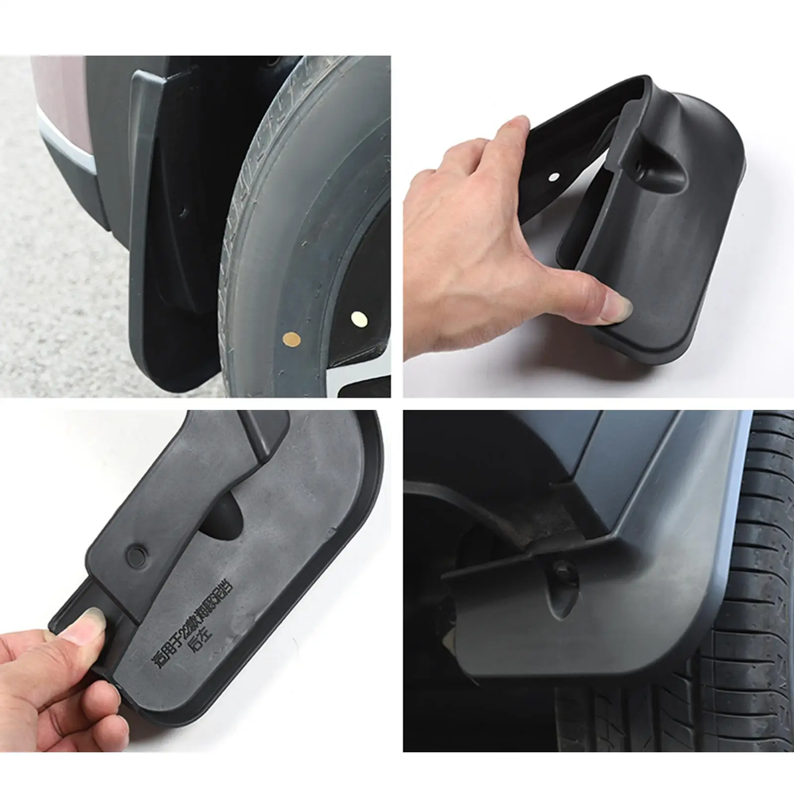 4Pcs Mudflaps Tires Splash Guards Kit Accessory for Byd Dolphin Sturdy