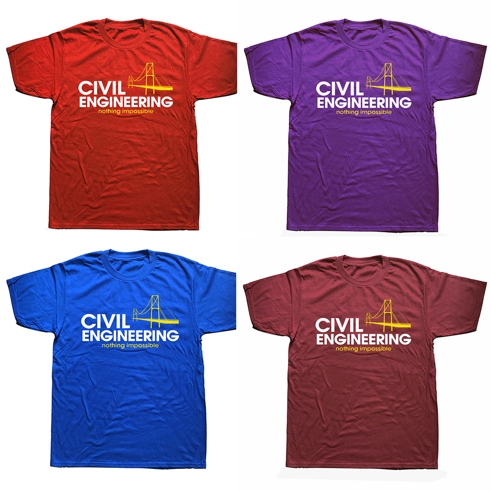 Lustige Bauingenieur T-Shirts Grafik Baumwolle Streetwear Kurzarm O-Ausschnitt Bauingenieur Studenten Geschenke T-Shirt Männer – Detail 3