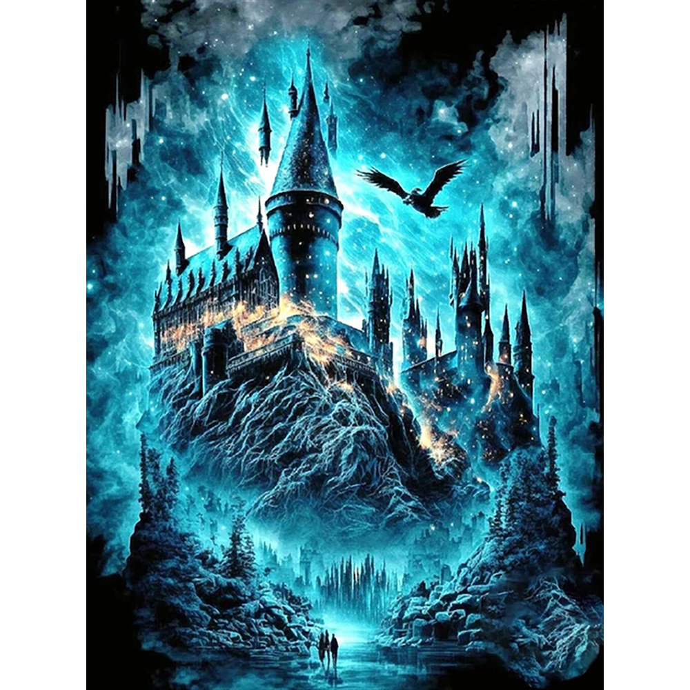 Description Picture 2 of itemZipper Bag 5D DIY Harry Potter Diamond Painting Hogwarts Castle Eagle Moonlight Sticker Diamond Embroidery Art Children's Gift