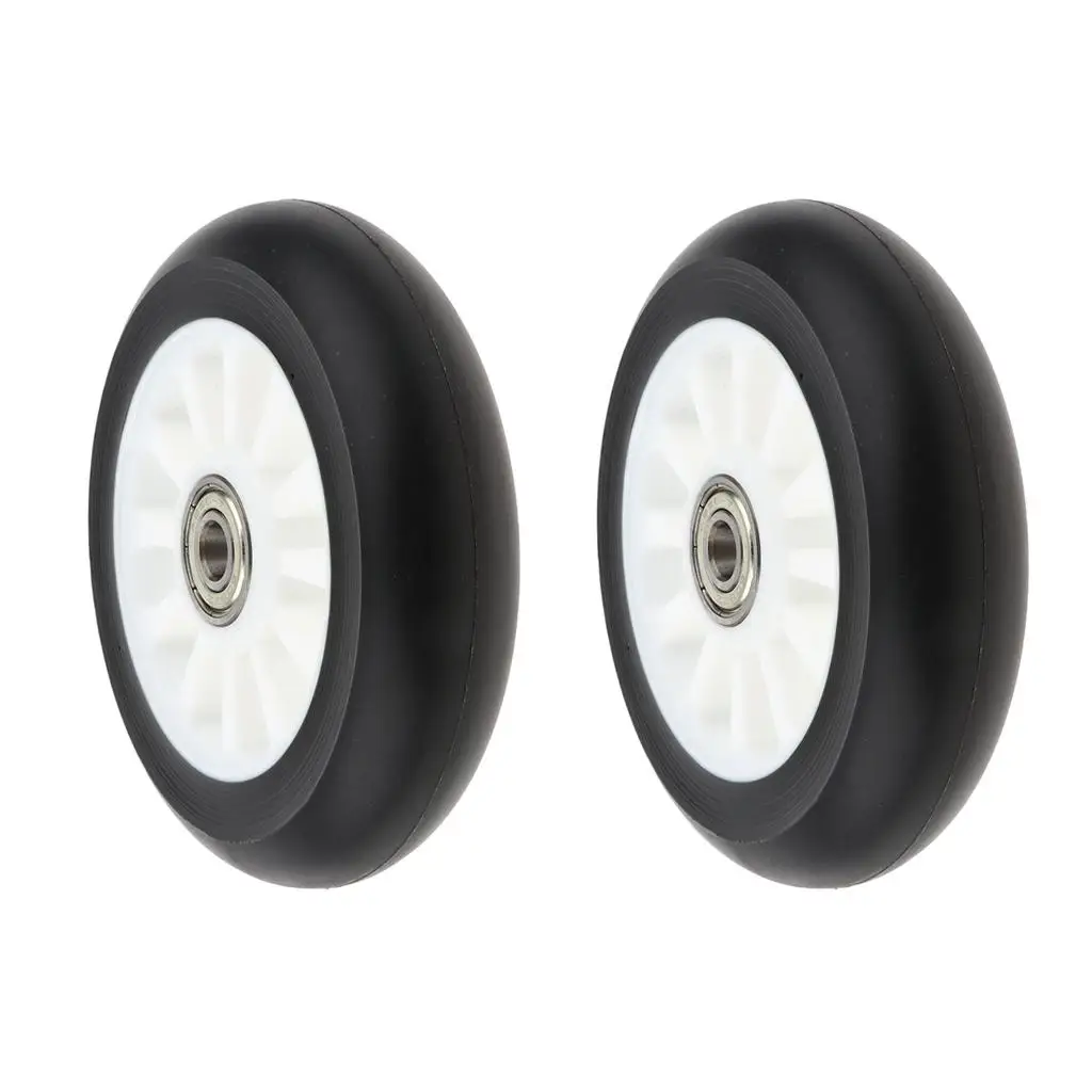 1 pair PU 100mm roller wheels for speed skates, trolley, outdoor skating