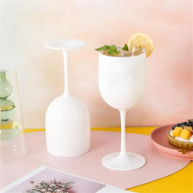Pretty Goblet Single Layer Goblet Red Wine Glass Large-capacity Drum-shaped  Drop-resistant Wine Plastic Cocktails Goblet - AliExpress