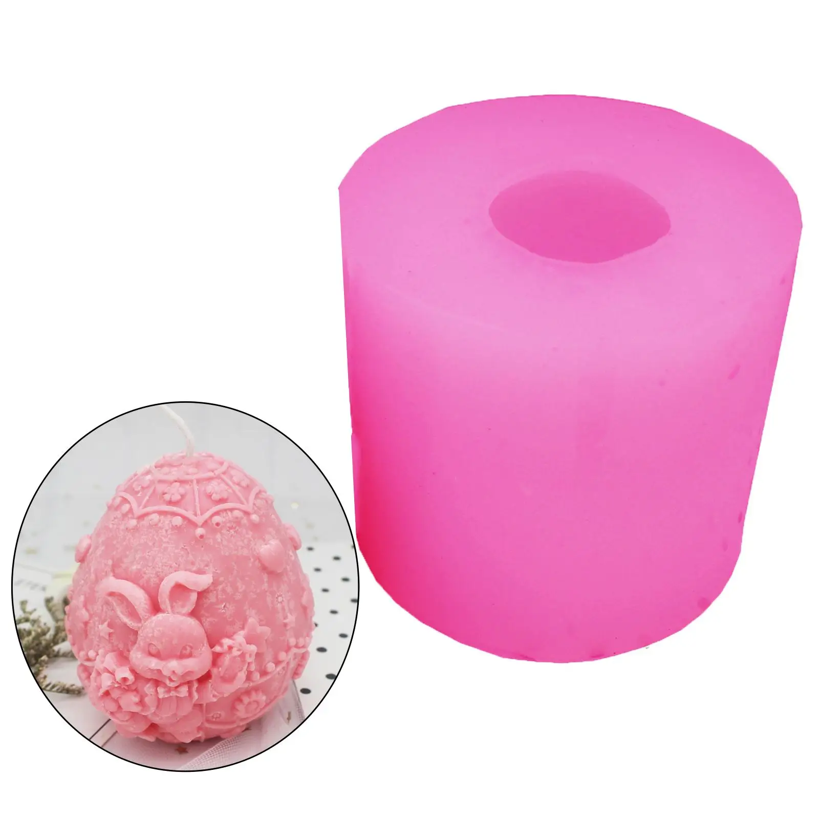 Silicone Candle Mold 3D Easter Egg Mould DIY Clay Resin Candle Making Art