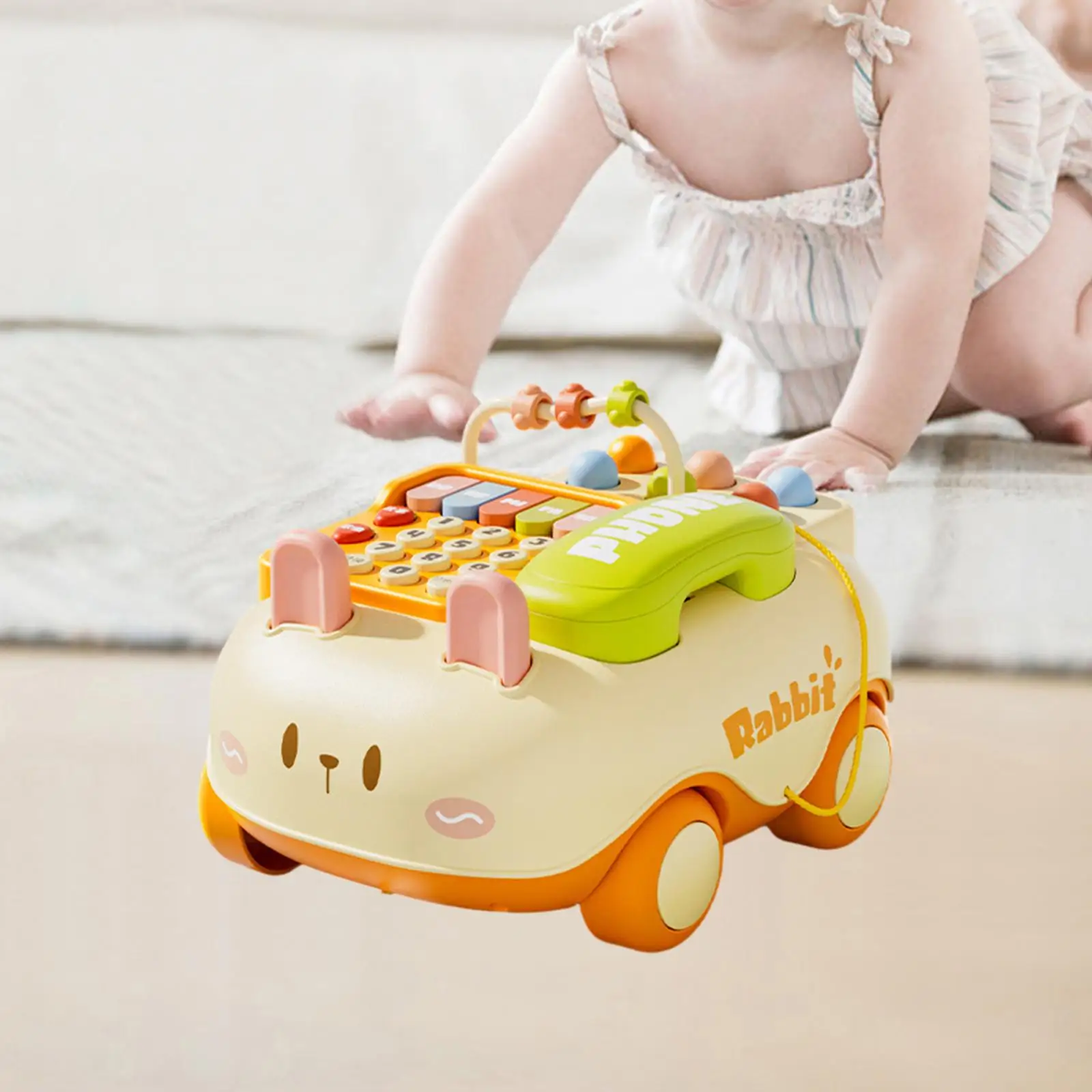 Baby Telephone Toy with Music and Lights Multifunction Baby Piano Parent Child Interactive Toy for Boys Baby Kids Birthday Gift