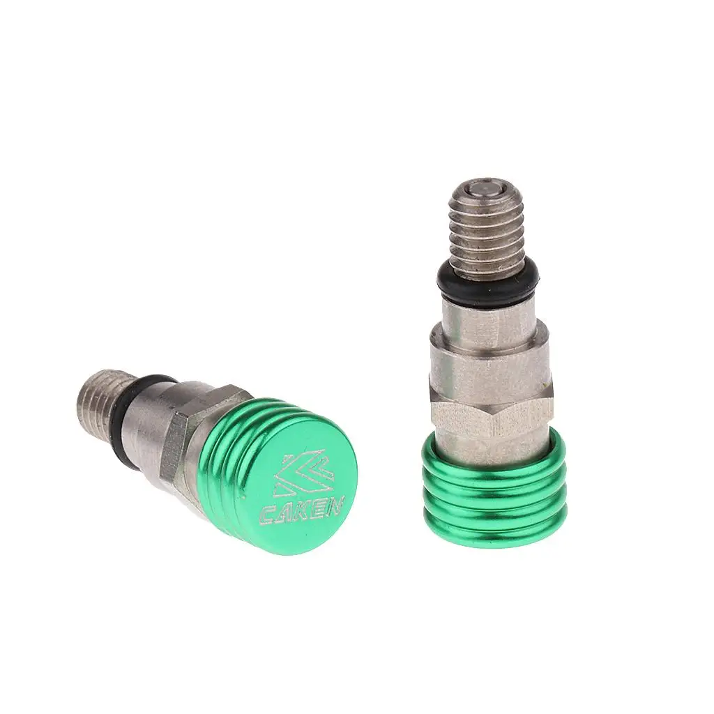 2 Pack M5x0.8 mm Motorcycle Brake Caliper Bleeder Screw Bolts Fork Air Bleeder Valves for  Motorbikes and  - 5 Colors