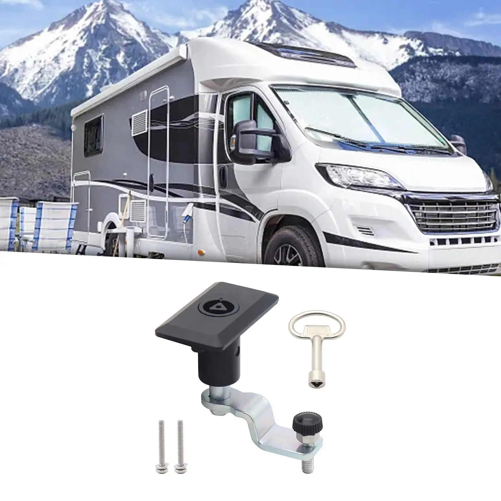 Travel Trailer Door Latch Replace Universal with 1 Key IP65 RV Door Locks Camper