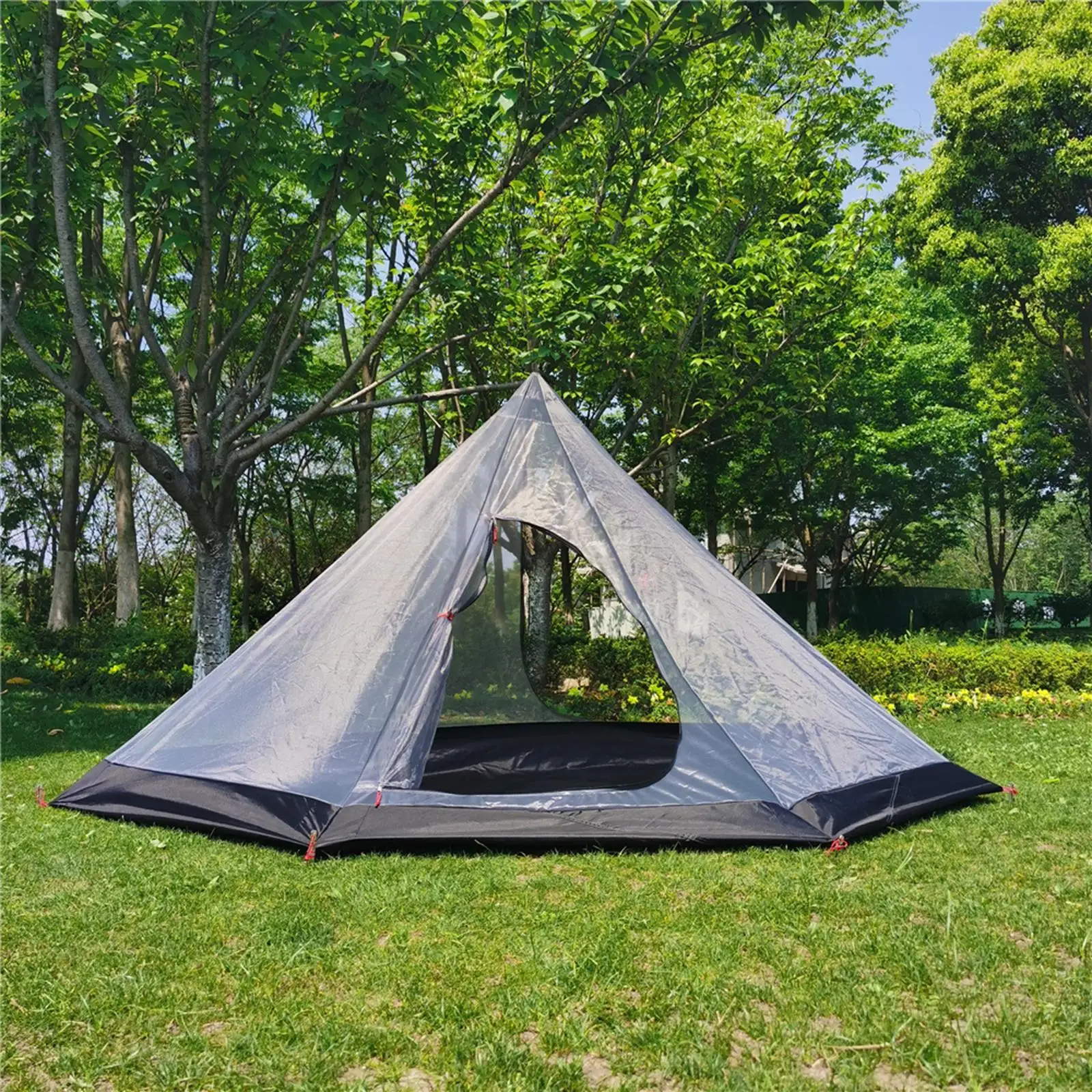 Camping Teepee Inner Tent Summer Mesh Tent for Backpacking Hiking 1-2 Person