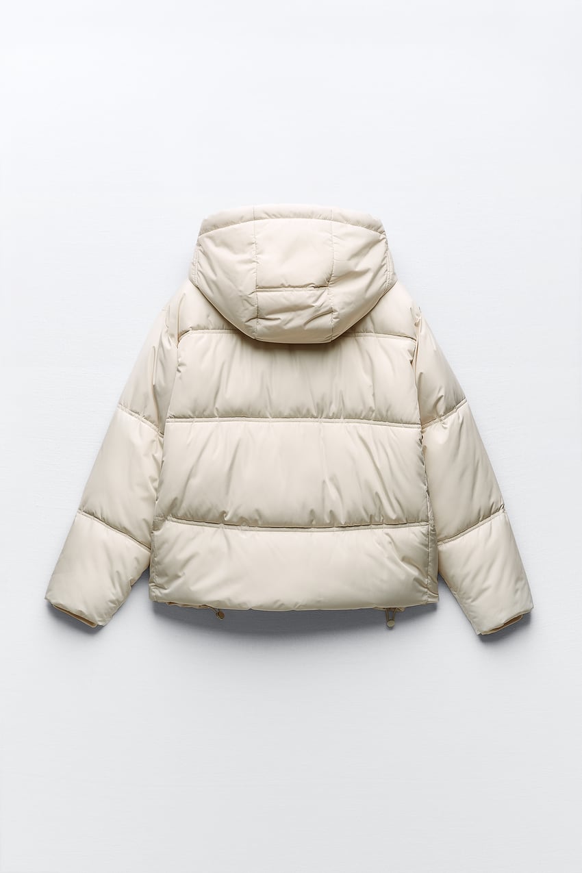 Gesteppte, kurze, dicke Kapuzenjacke für Damen, Winter-Wasser- und Windschutz, verkürzter Anorak, hoher Kragen, lange Ärmel, warmer Mantel_voghion.com