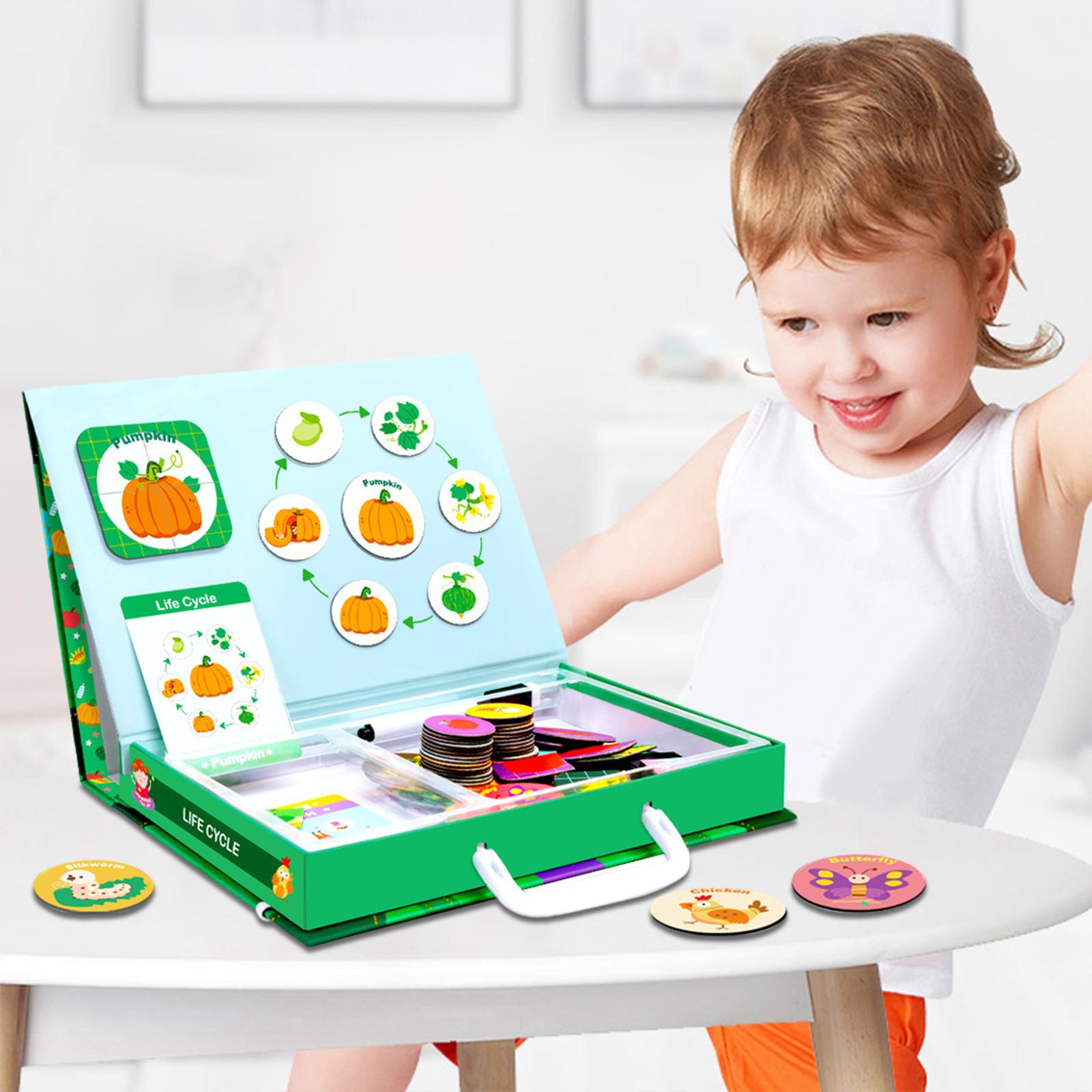 Magnetic Board Puzzle Games Promoting Hand Eye Coordination Chalkboard Kids Magnetic Jigsaw Puzzles Box for Boys Girls