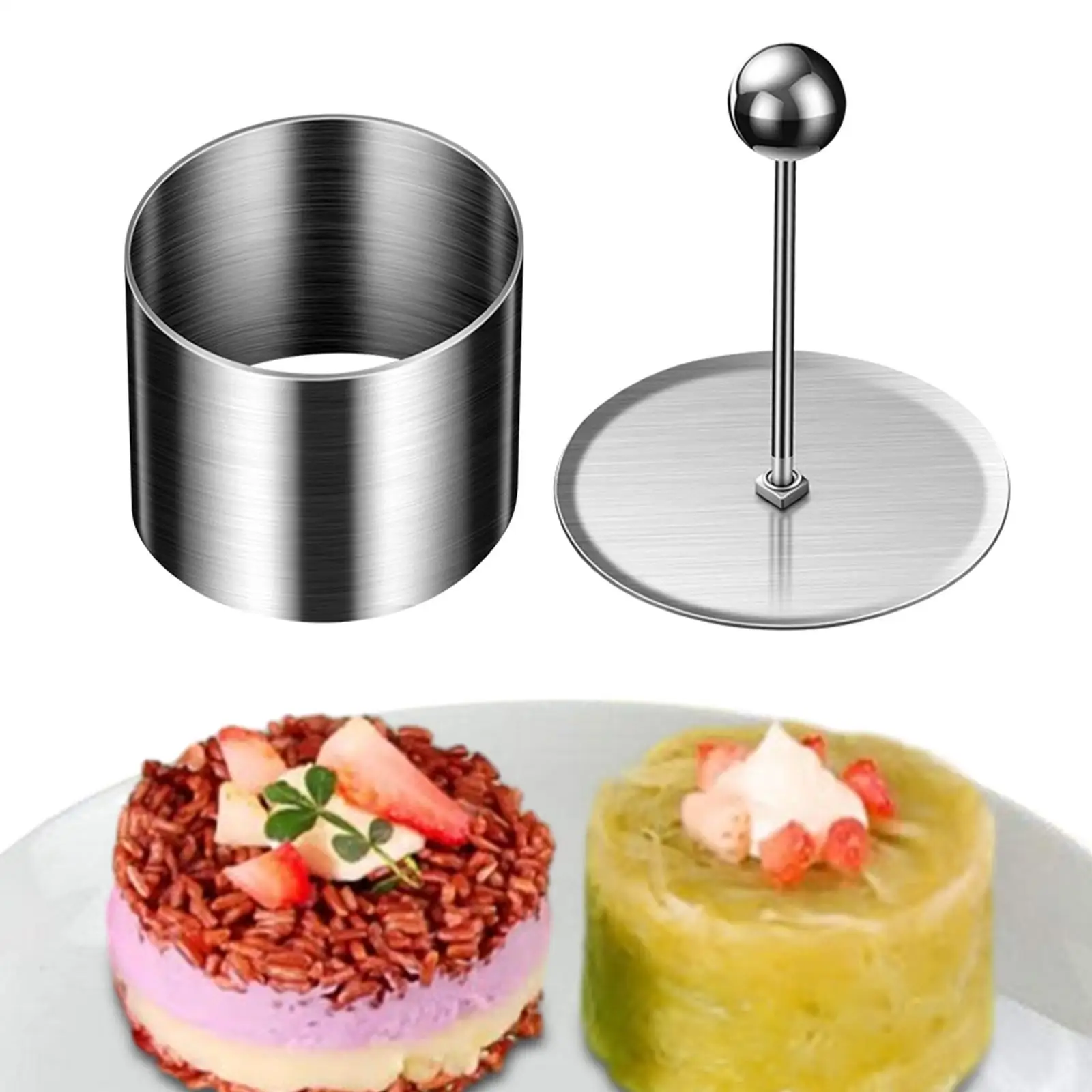 Stainless Steel Food Ring Cupcake Decorating Tools Pastry Rings Mini Baking Ring Maker for Mousse Scones Pie Bread Dessert