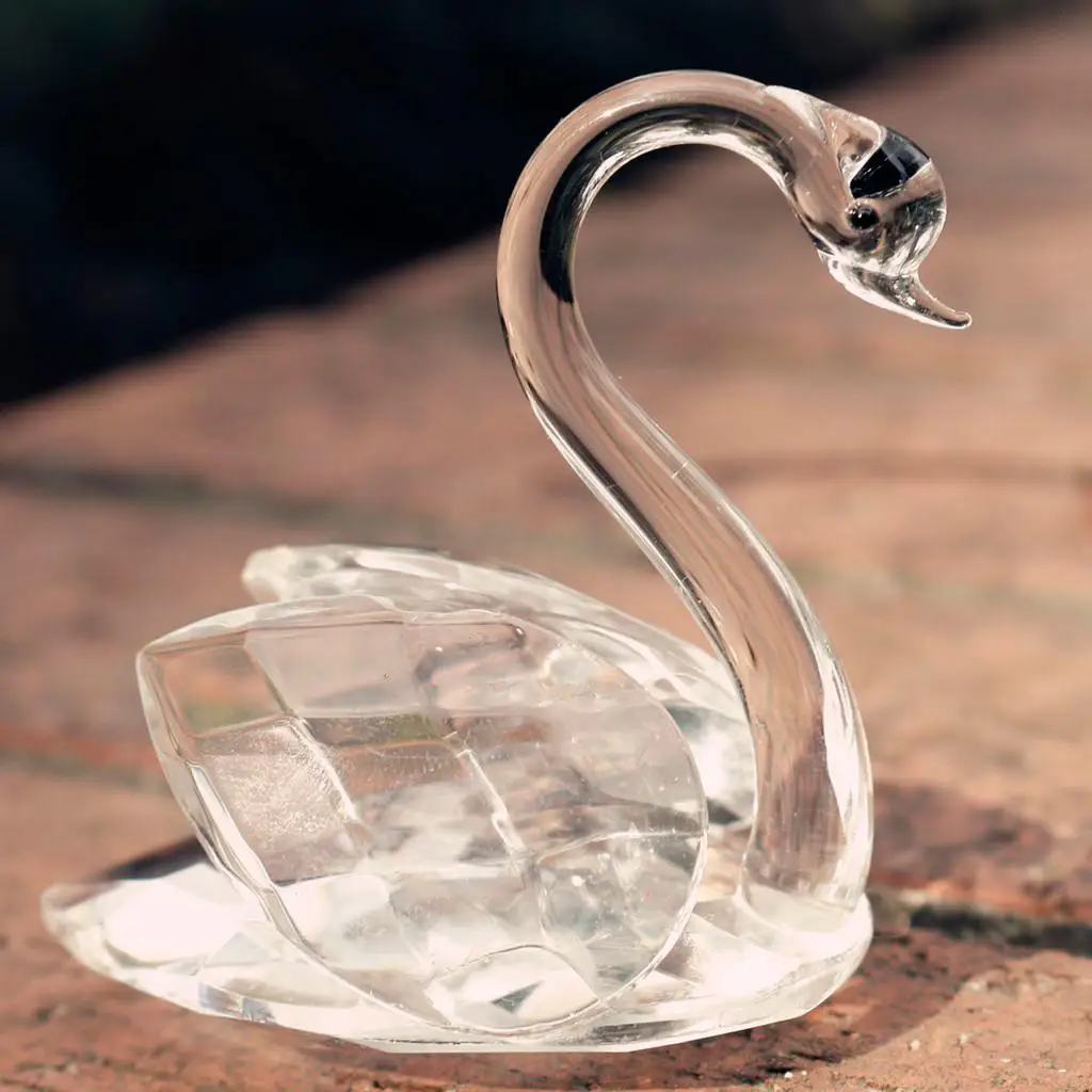 Simulation Crystal Swan Table Decor Wedding Anniversary Party Gift Favor in