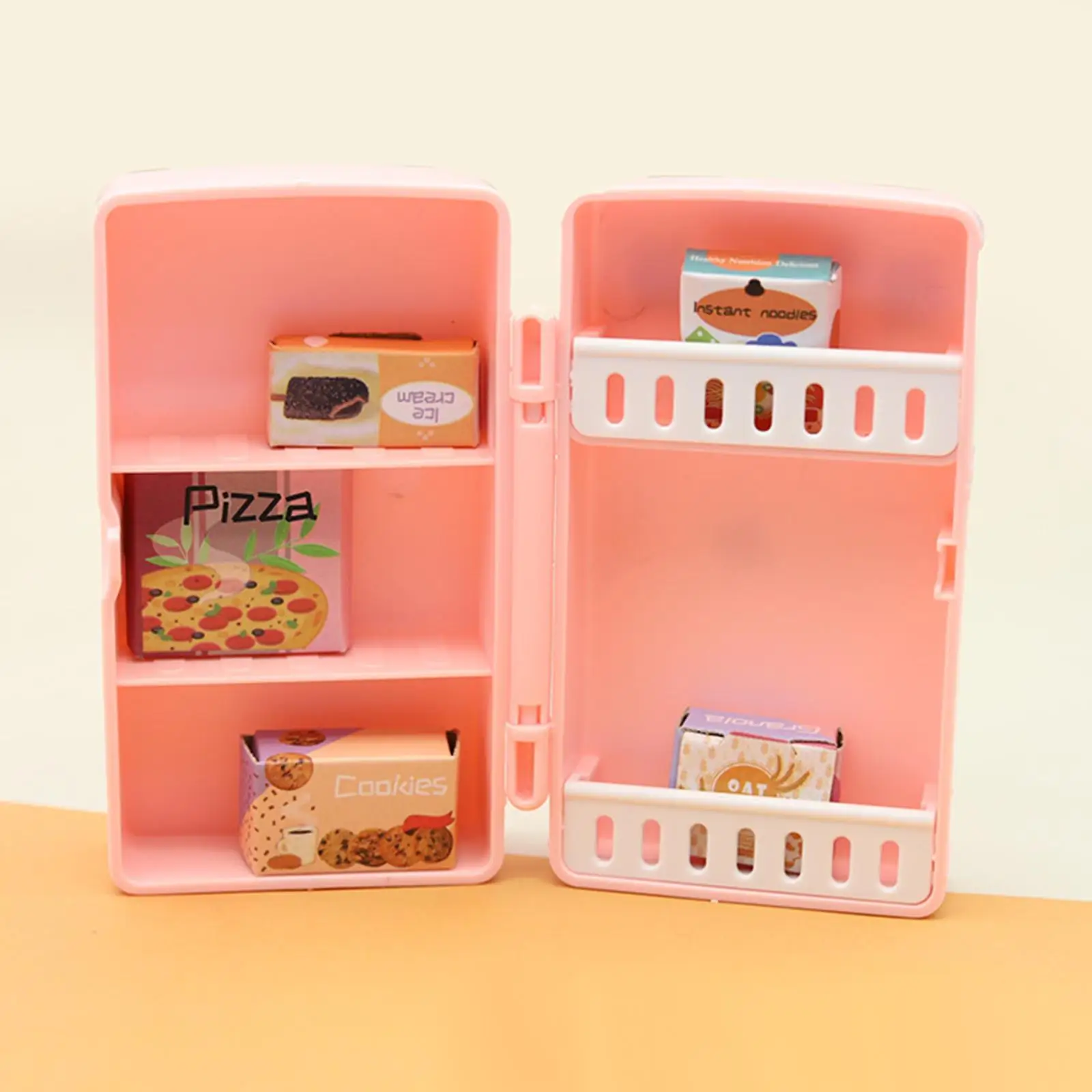 Dollhouse Miniature Kitchen Cooking Play Set with Doll for Kids Toddler