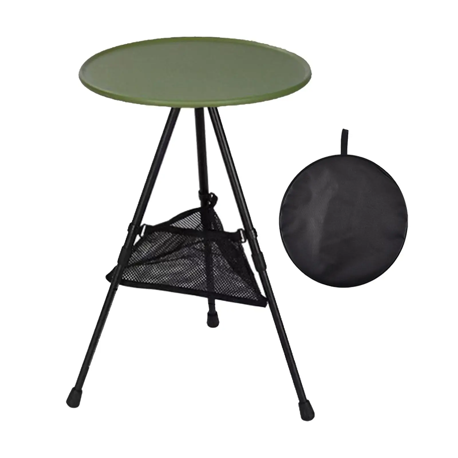 Foldable Picnic Table Coffee Tea Table Folding Camping Table Portable Ultralight Outdoor Round Table for Garden Cooking Barbecue