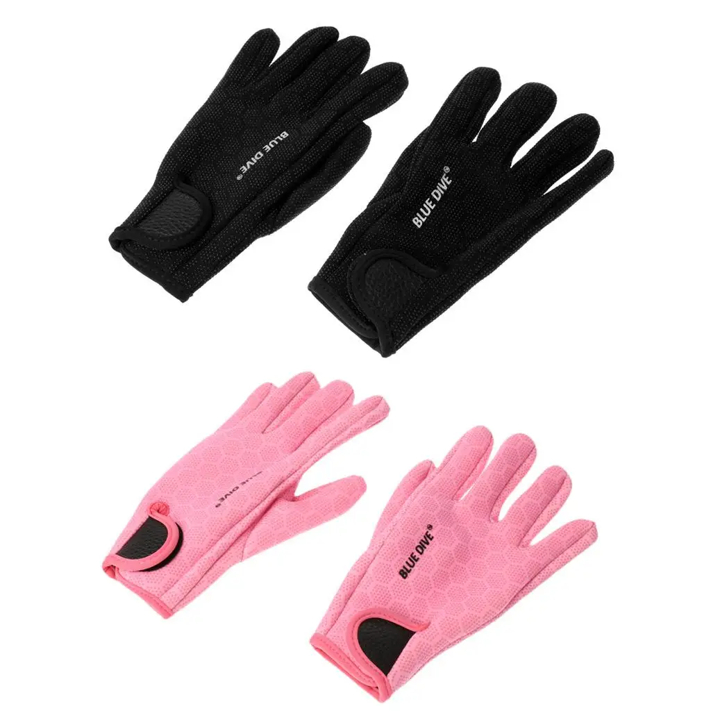 1 Pair Black/Pink 1.5mm Neoprene Elastic  Anti Slip Wetsuits Gloves Keep Warm Diving Swimming Surfing Kayaking Gloves