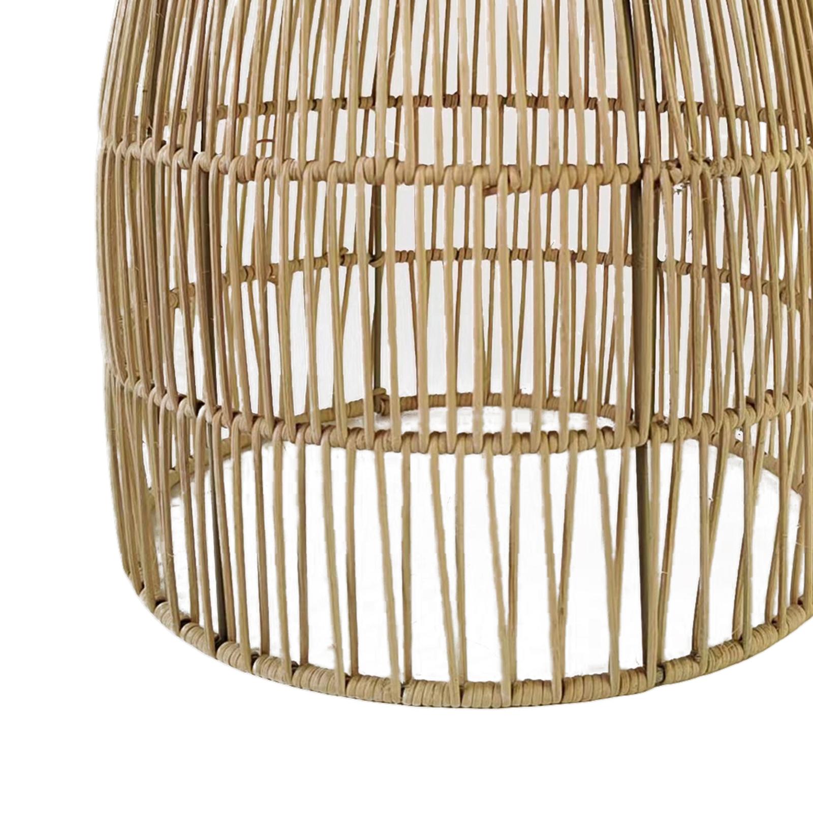 Rural Style Rattan Chandelier Lampshade Lamp for Dining Room Lampshade Decor  Living Room Table Cafe Restaurant 