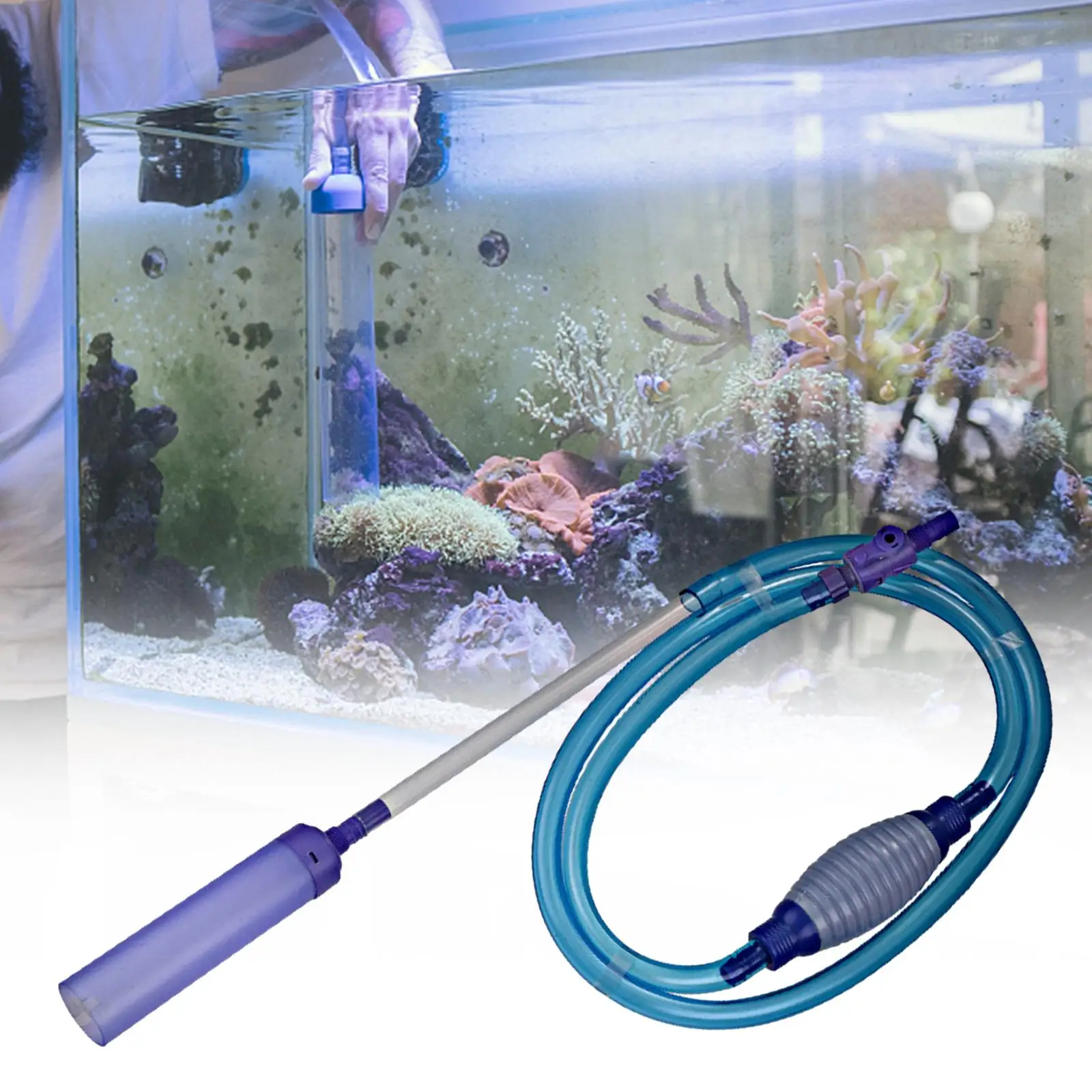 Fish Tank Water Changer Cleaner Vacuum Gravel Cleaner Aquarium Clean for Water Changing Sand Washing Fish Tank Accessory