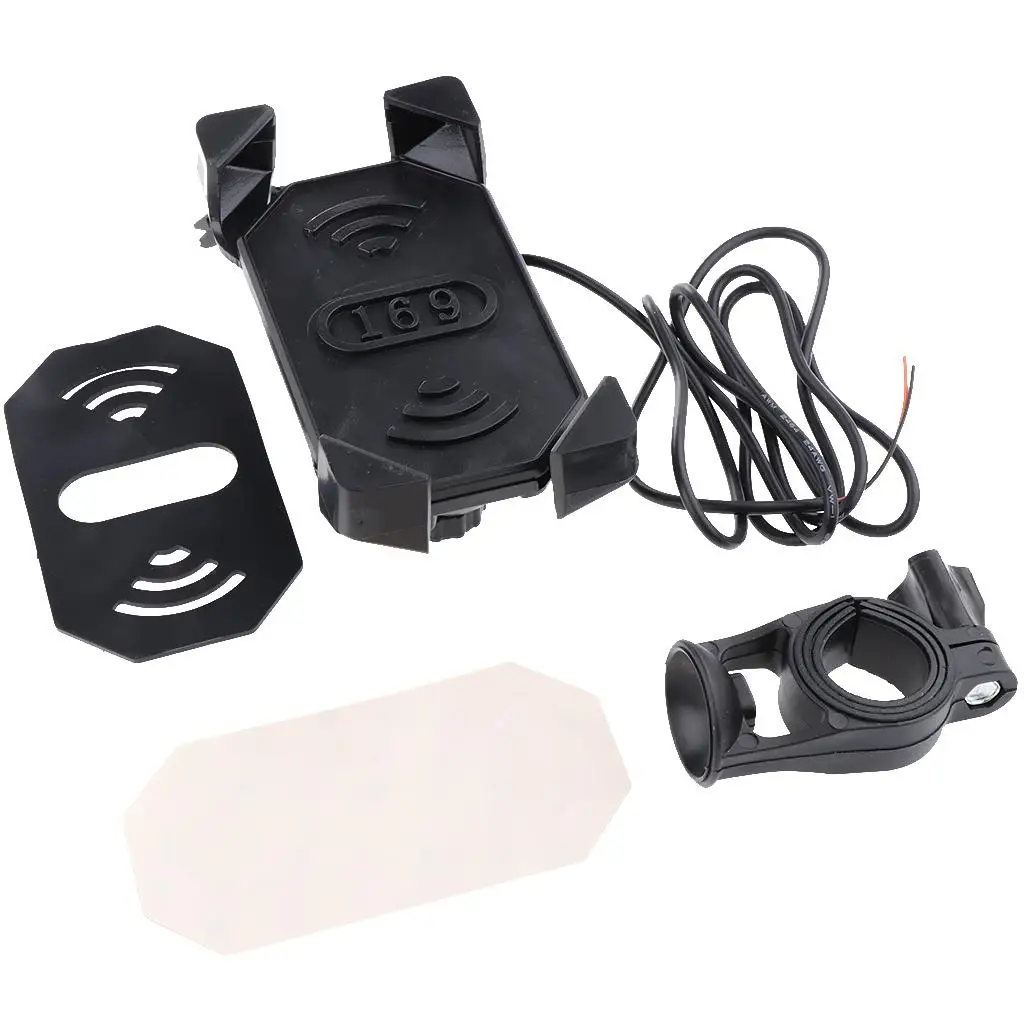 Universal Bicycle Motorcycle Phone Mount Holder with USB Interface   Fits for 4- Phones