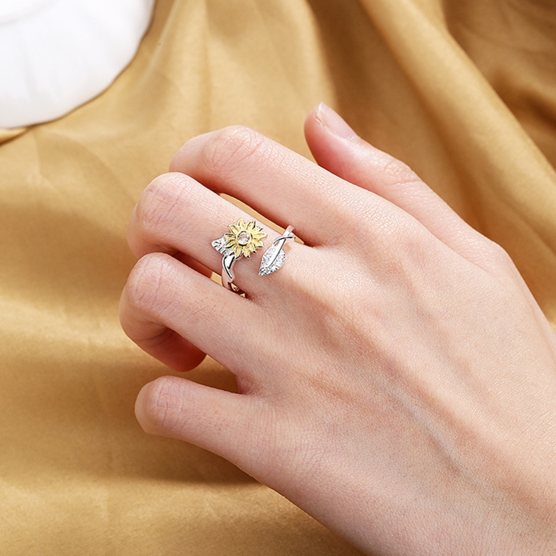 D0JD Sunflower Adjustable Ring for 