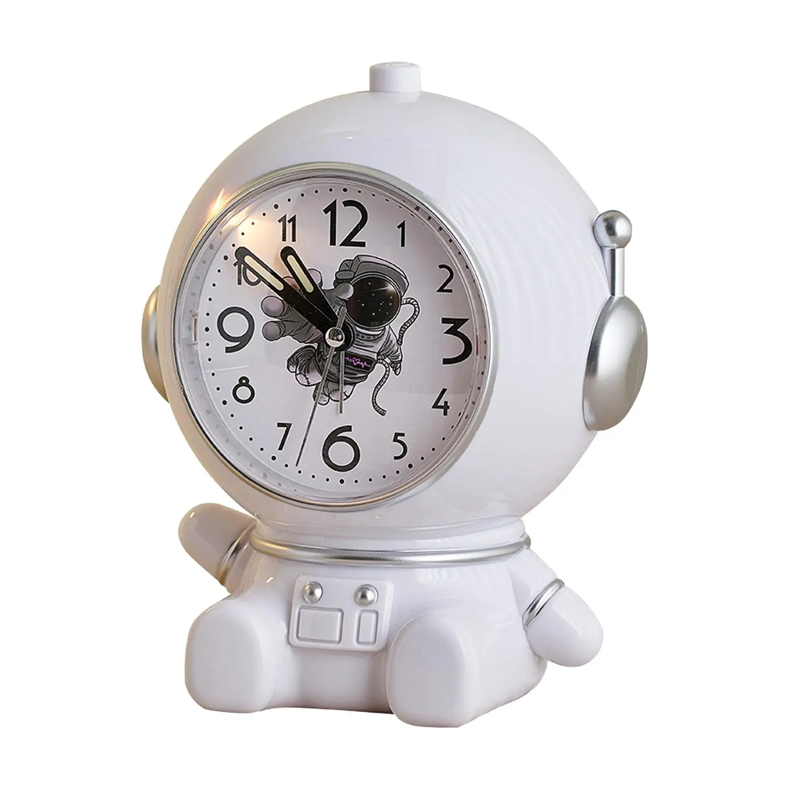 Table Clock Astronaut Statue Wake up for Bedside Study Room Kids