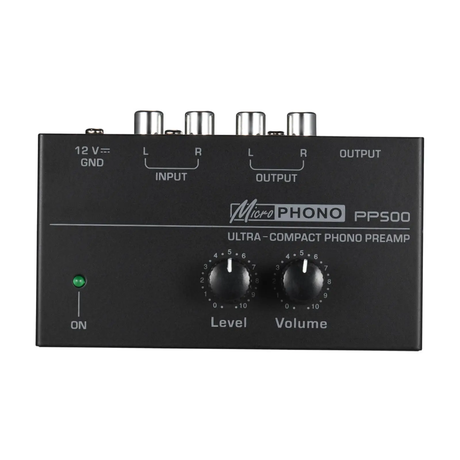 PP500 Phono Turntable Preamp for LP Vinyl Record Player with Level Volume Control Independent Knob Control Mini Stereo Amplifier