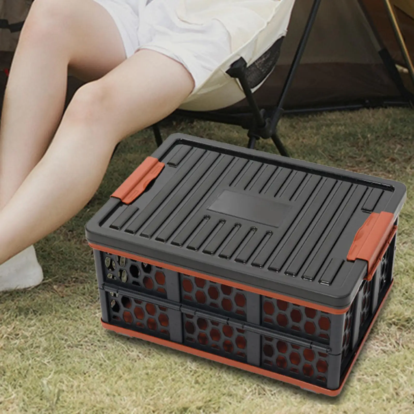 Foldable Collapsible Car Trunk Organizer Camping Grocery Hiking Carrier Cargo Container Portable Case Bag Stackable Storage Box