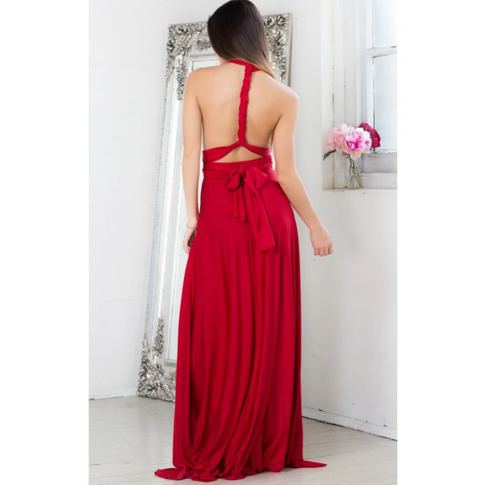 Sexy Women Maxi Dress Red infinity Long Dress Multiway Bridesmaids Convertible Wrap Party Dresses Robe Longue Femme XXL -S0ddeab7fbb874c529219cc73ee20af7cv