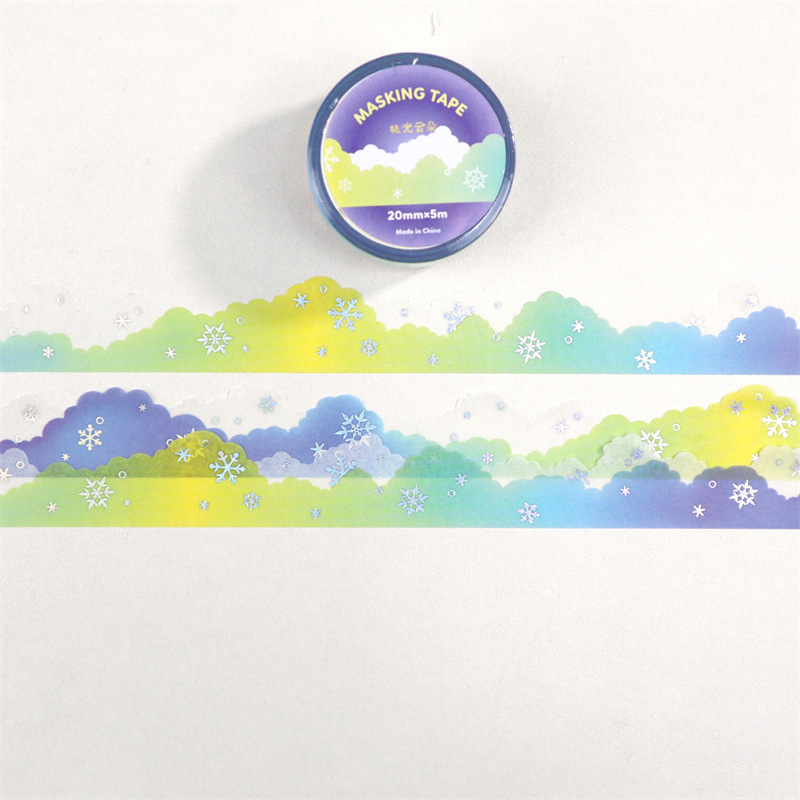 Kawaii stars moon clouds Decorative Adhesive Tape Hot silver Masking Washi Tape Diy Scrapbooking Sticker Label korean Stationery 17 S0de0497cd62e4b0b98dbf919f51eae8cY