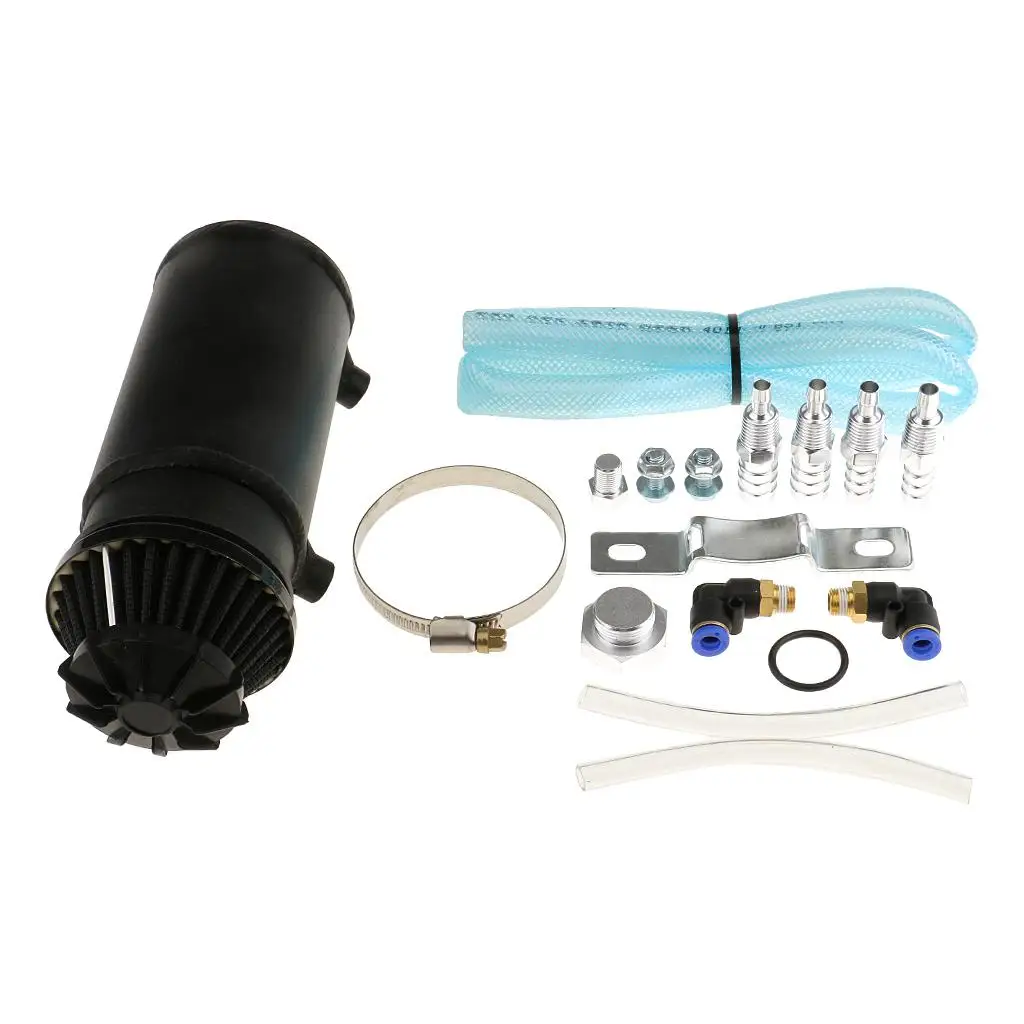 Car Racing Engine 0.5L Oil Tank Catch Can Reservoir with Filter Aluminium