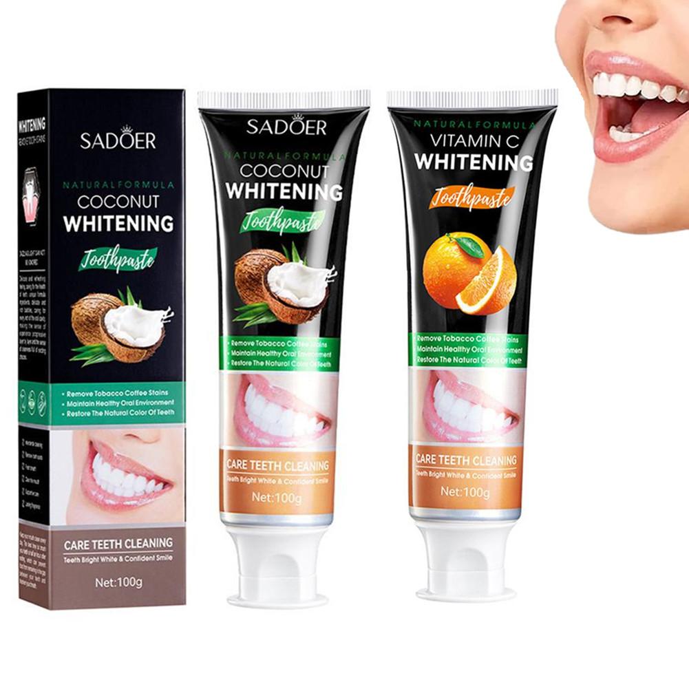 Best of Coconut Oil Toothpaste Vitamin C Whitening Toothpaste Brighten Removes Stains Freshen Breath Maintain Oral Health Dental Cream Reviews & Tips