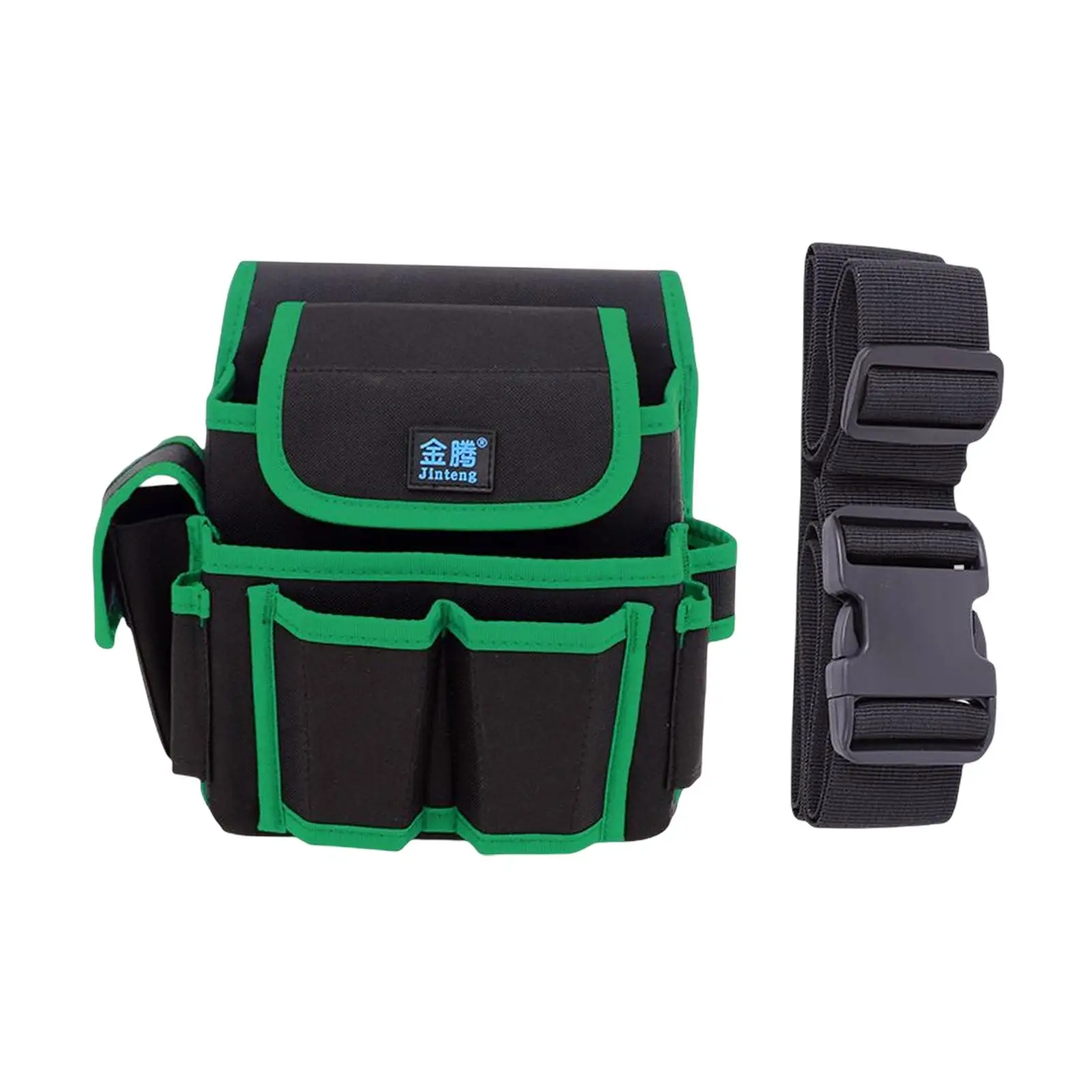 Portable Gardening Tool Waist Bag with Adjustable Belt Hardware Tool Pocket Water Resistant Oxford for Pliers Screwdrivers