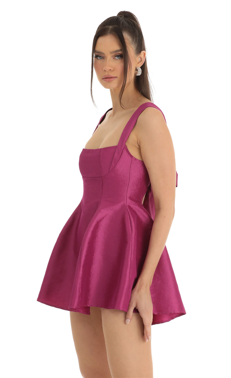 Gaono-Mini vestido de cetim decotado feminino, cinta