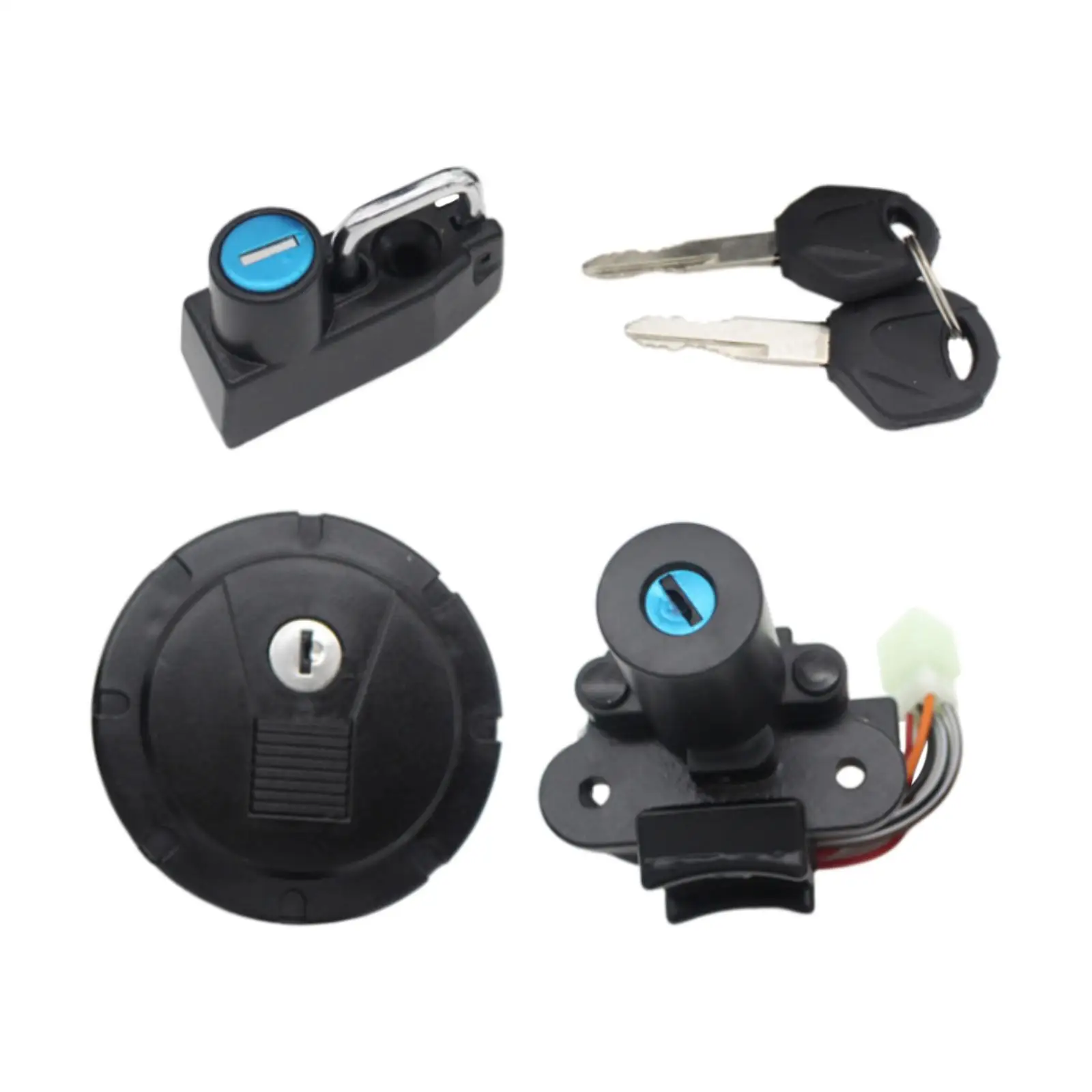 Fuel Gas Tank Cap Lock Cover with Keys Sturdy Accessories for Kawasaki Klx250 Klx250SF Easily Install Motorbike Spare Parts