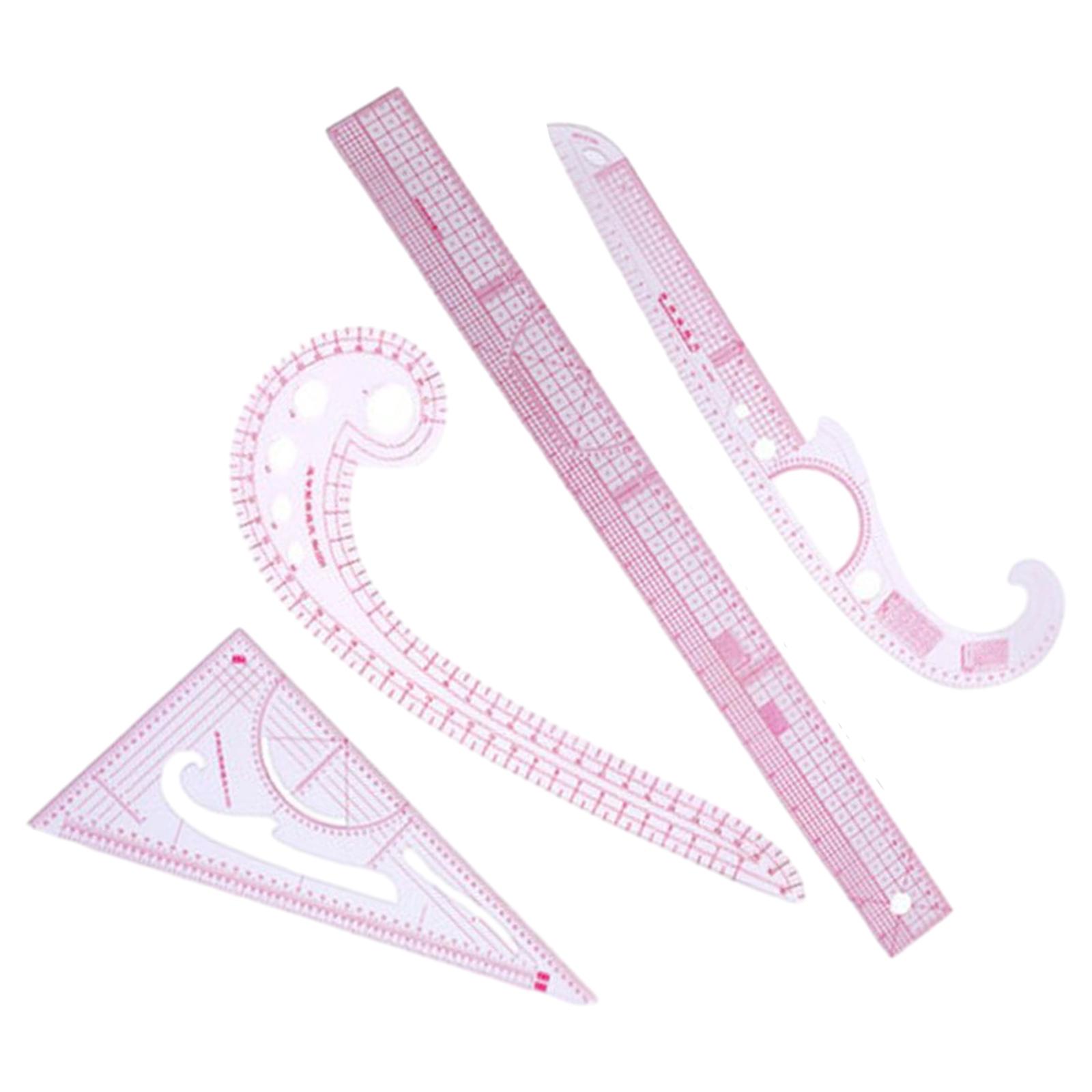 French Curve Ruler Set Tailor Pattern Making Clothes Drawing Template Fashion Design Measure Ruler for Tailors Designers