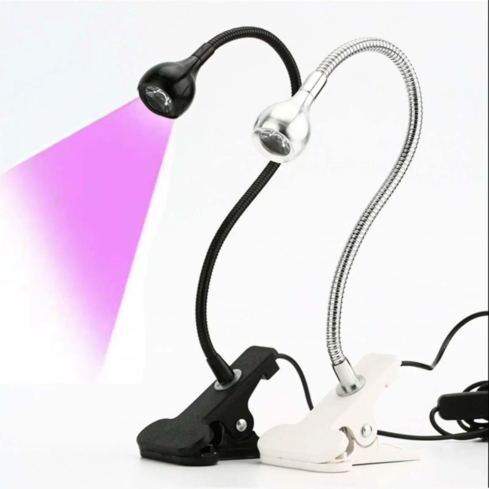 UV Curing Light with Fixtures Flexible Gooseneck Nail Lamp Dryer Light for Manicure Resin Art