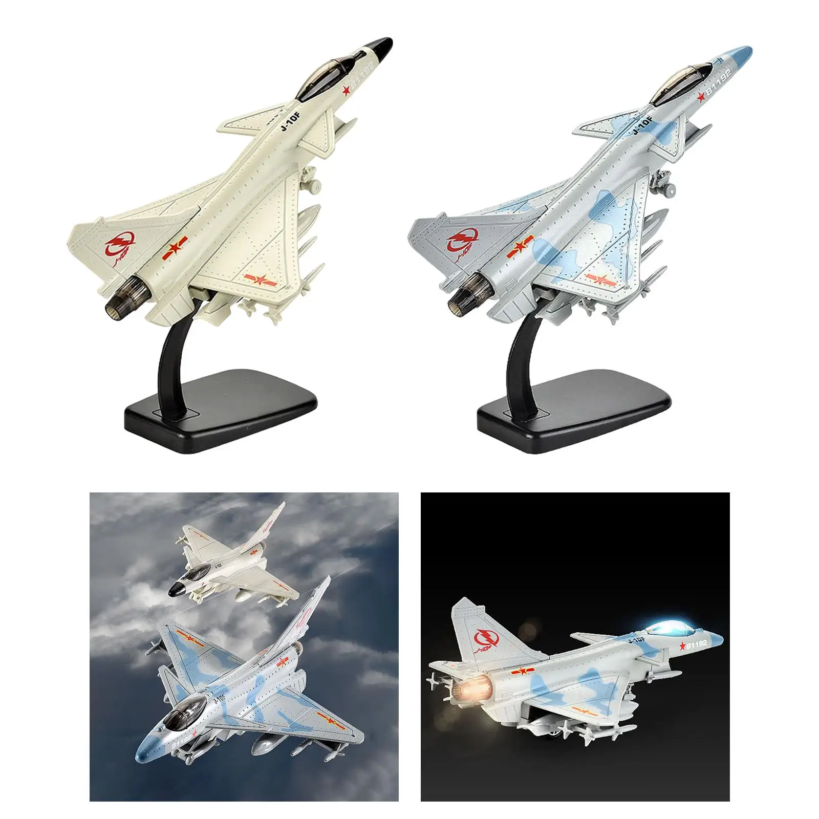 1/72 Fighter Aircraft Model Pull Back Fighter with Stand for Collectibles