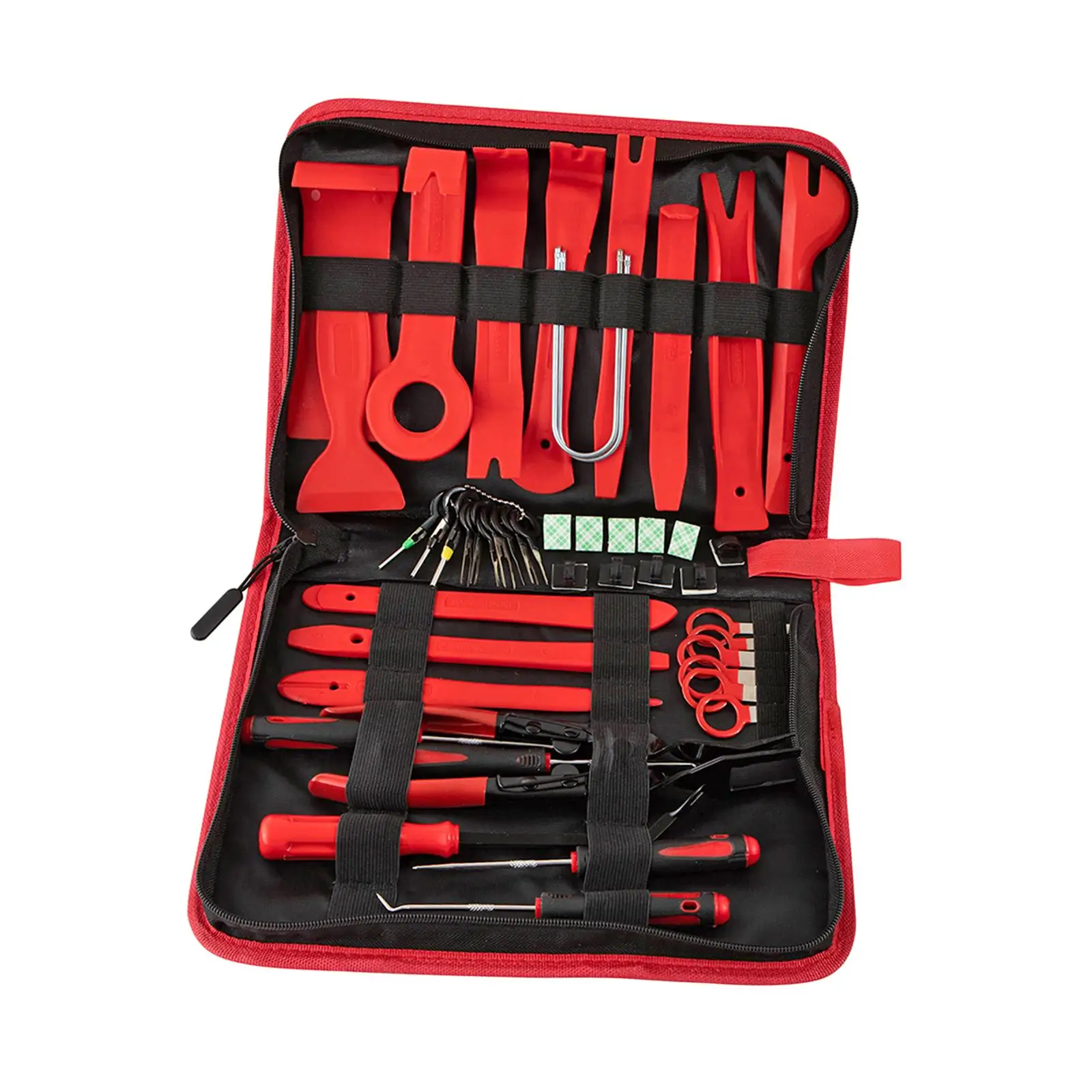 Trim Removal Tool Car Upholstery Repair Kit Auto Clip Pliers with Zipper Pouch Wiring Threader Removal Instruments