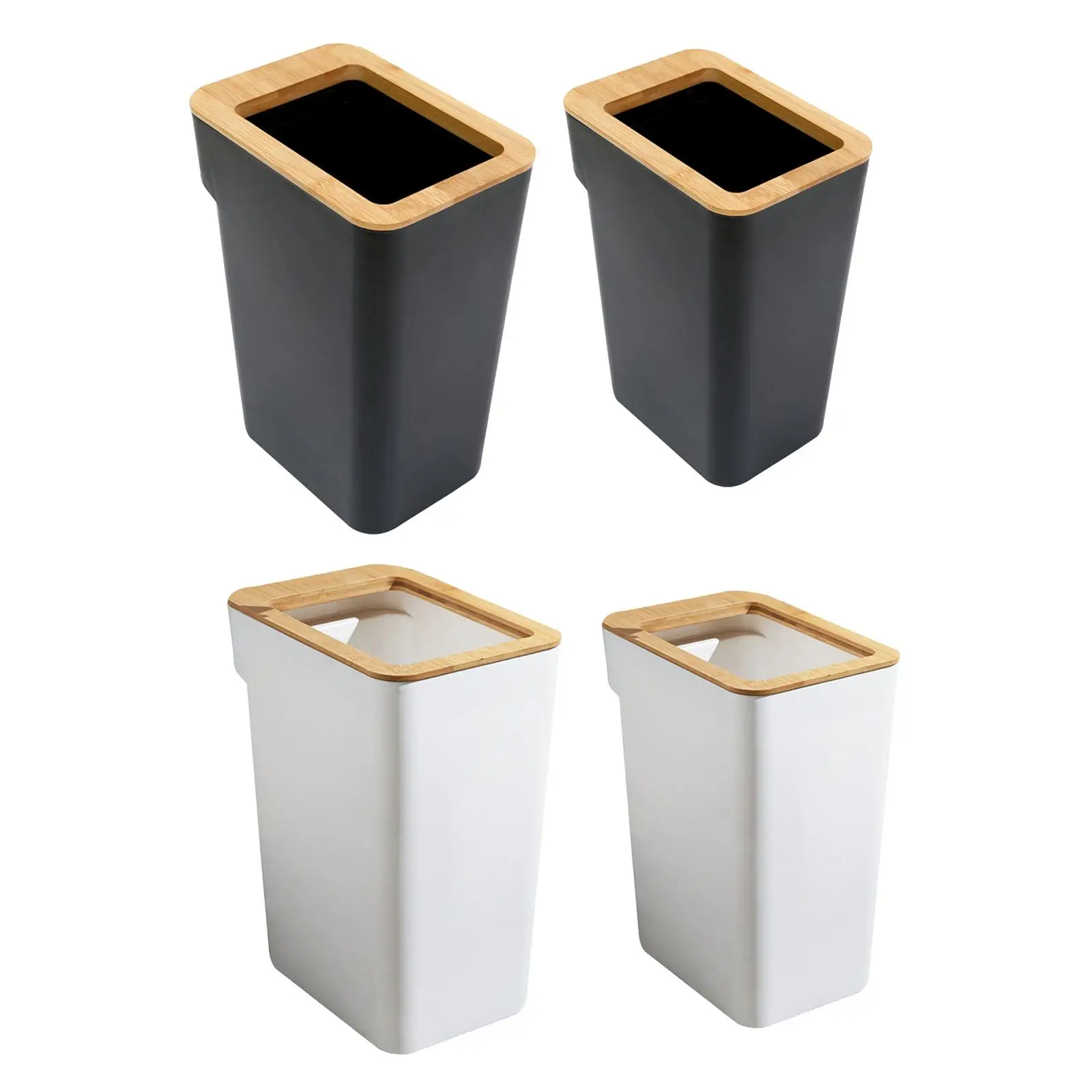 Modern Trash Can Garbage Container Without Lid Waste Bins Rubbish Can Trash Bin for Washroom Kitchen Home Office Bathroom