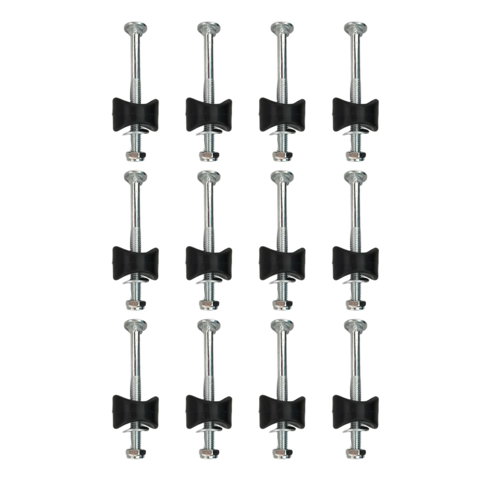 12Pcs Steel Trampoline Screws Jump Stability Tool Trampoline Accessories Dia 8mm Long 9.3cm for Large and Small Trampolines