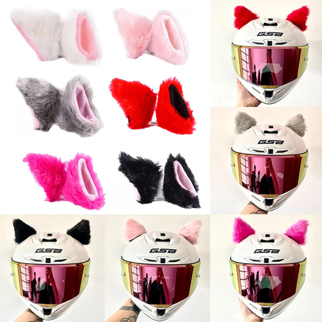 Pegatinas de orejas de gato para adolescentes y adultos, decoración de  casco de motocicleta y bicicleta, pegatinas divertidas DIY - AliExpress
