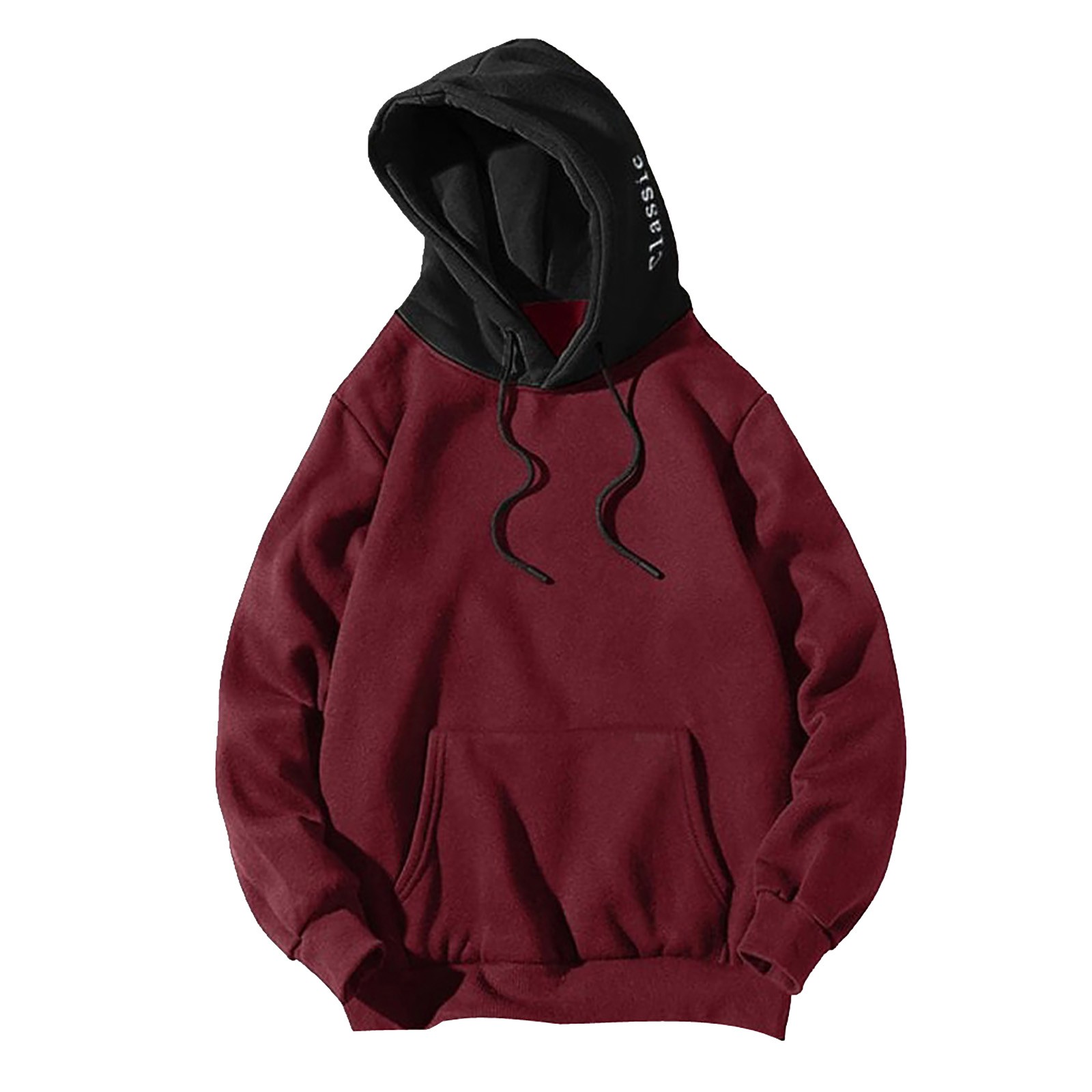 Sudadera con capucha de retales para hombre, Top con bolsillos, abrigo Harajuku, abrigos sueltos, Tops informales para estudiantes