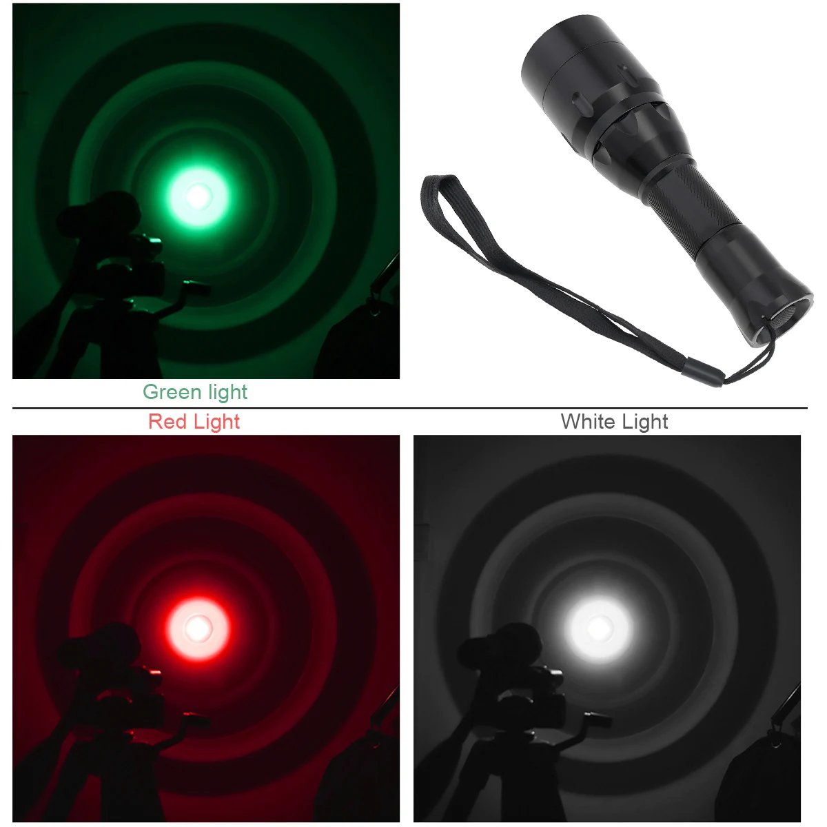Luz Infravermelha, 1500 Lumens, XPE Vermelho, Verde, Branco, 850nm, C16, Ajustável