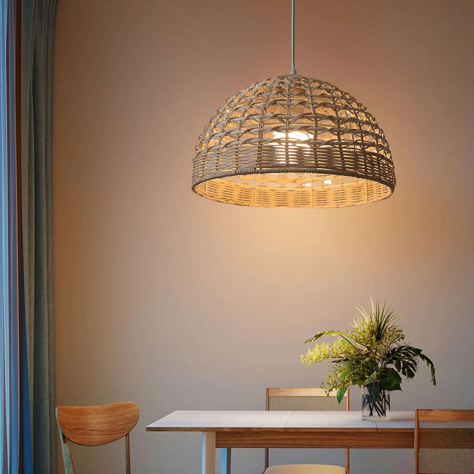 Rattan Lamp Shade Woven Lampshade Creative Hanging Lamp Lampshade for Hotel