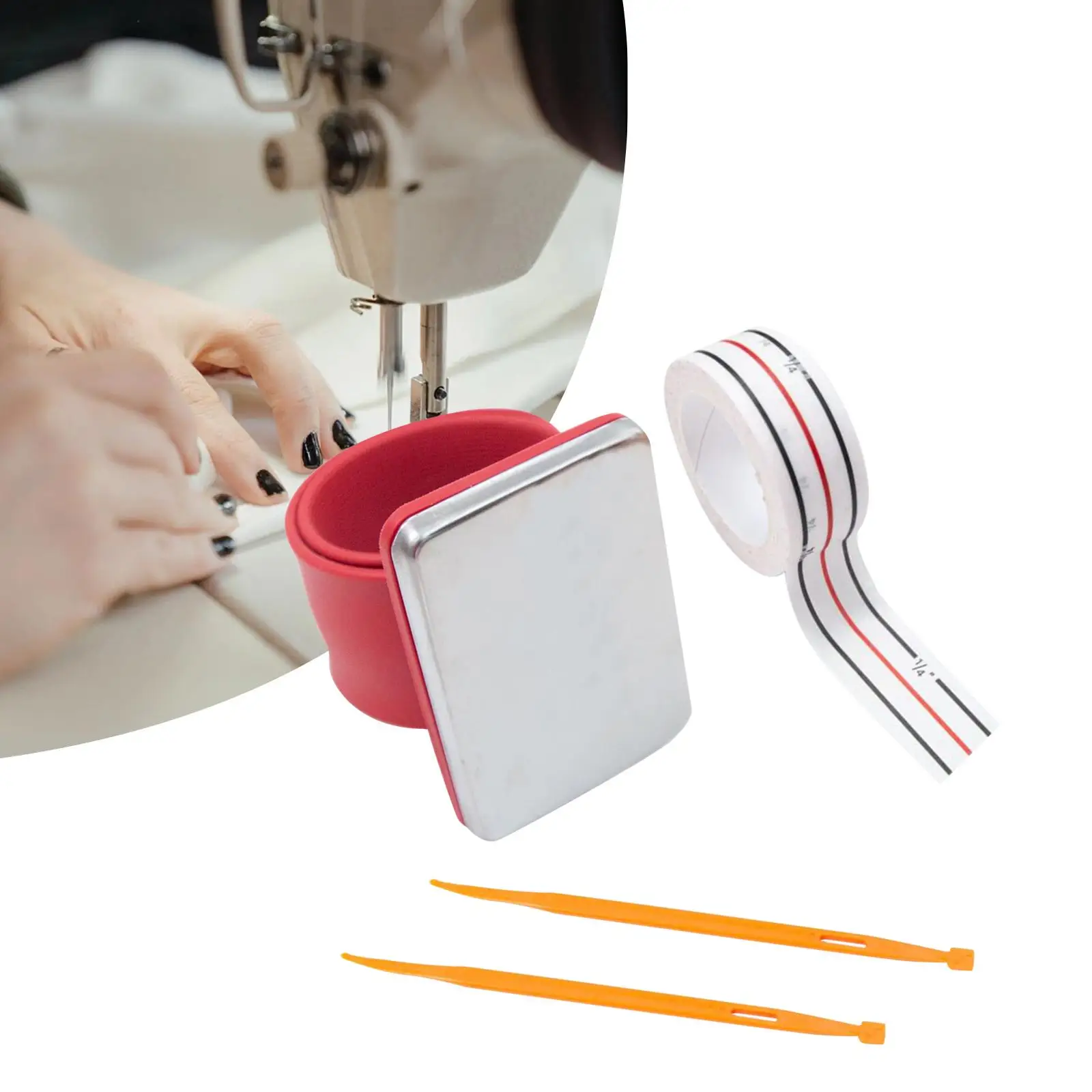 Magnetic Wrist Sewing Pincushion Needle Cushion for Embroidery Barber Sewing