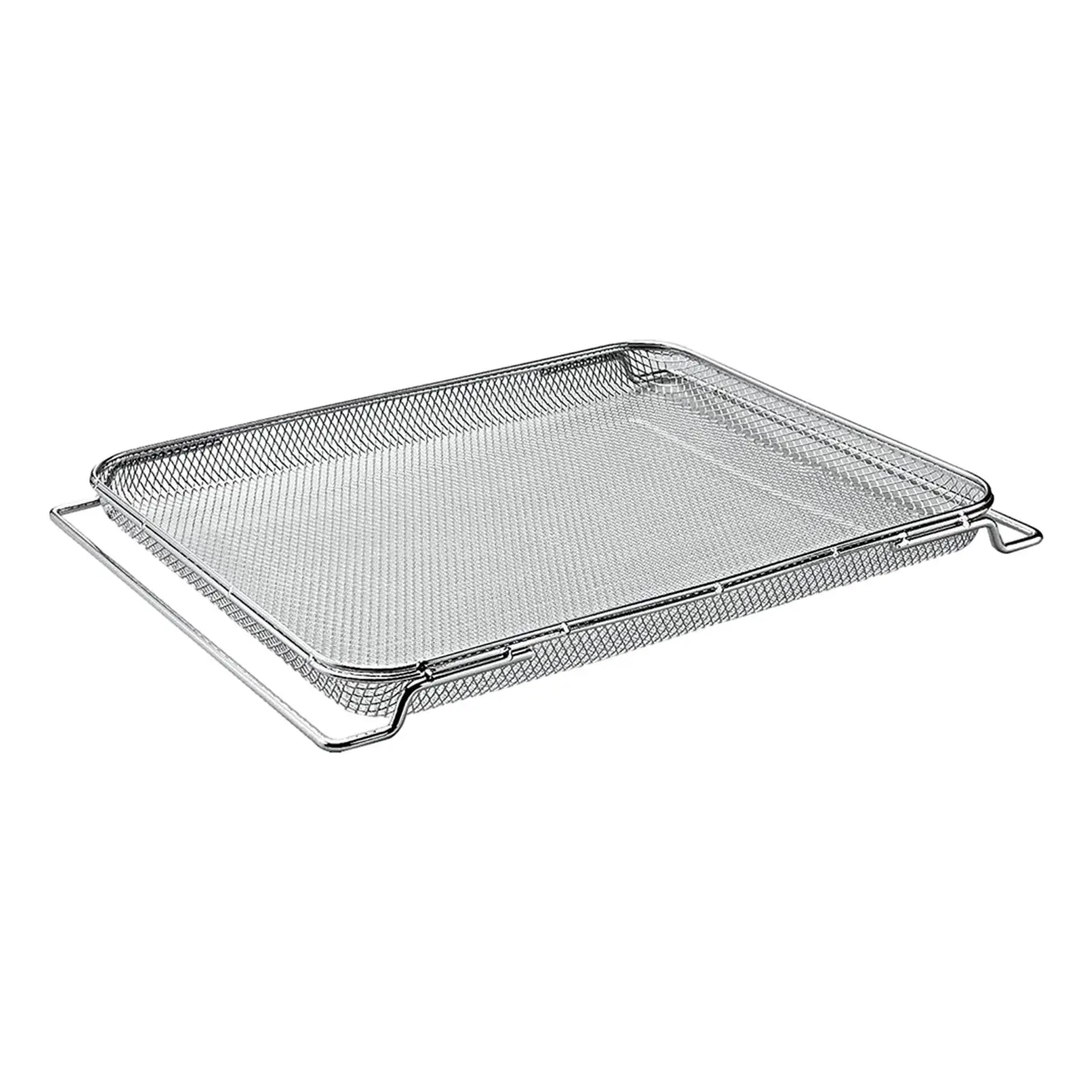 Oven Grill Mesh 14.4 x 11.4 inch Oven Tools Wire Rack Roasting Basket Grill Mesh Basket Multifunctional for Fries Bacons Chicken