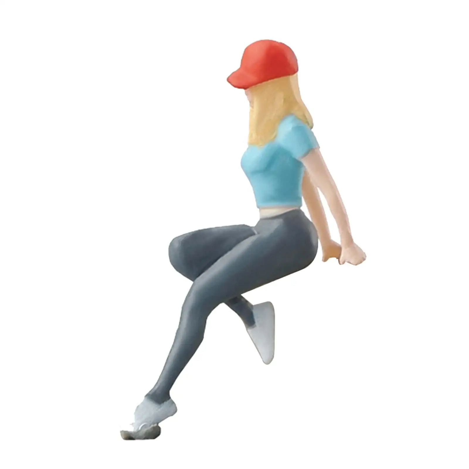 Miniature Scene People Role Play Figure Simulation Miniature toy:64 Girl Figure for Model Train Layout Miniature Scene Diorama