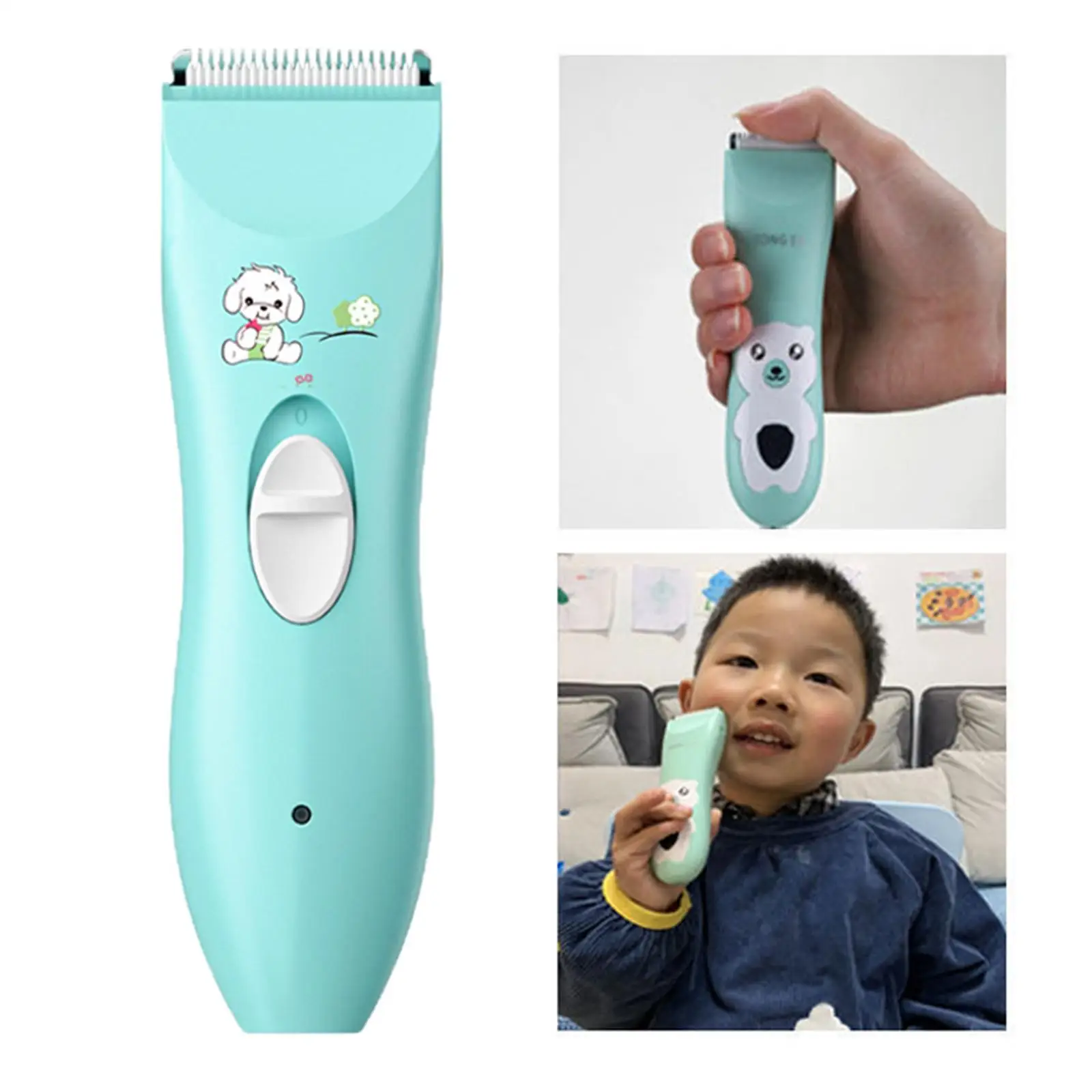 Ceramic Hair Trimmer for Infants Toddler Rechargeable Comfortable Haircut R Shaped Round Corner Design