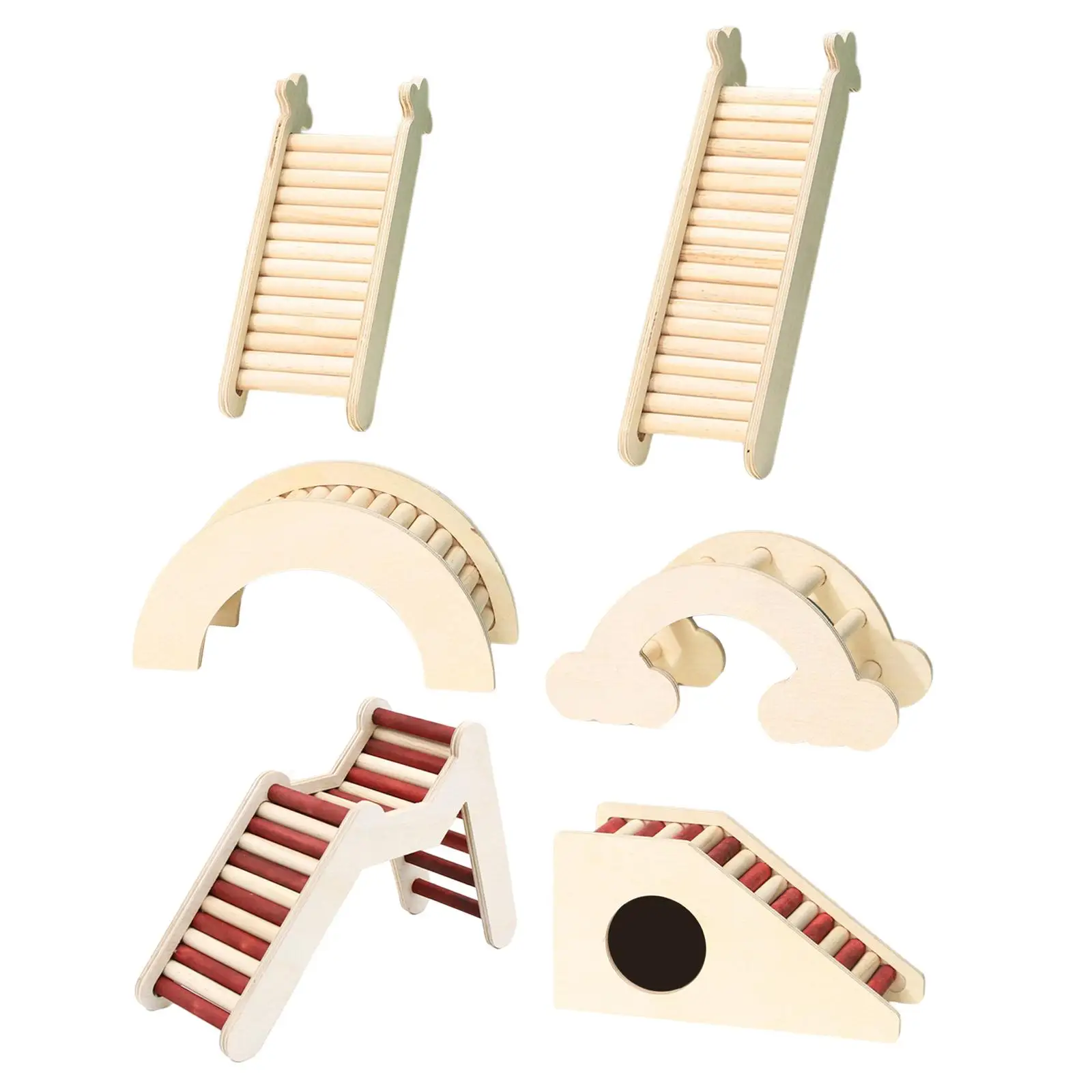 Hamster Climbing Toy Wooden Bridge Ladder for Hamsters Gerbils Mice and Small Animals