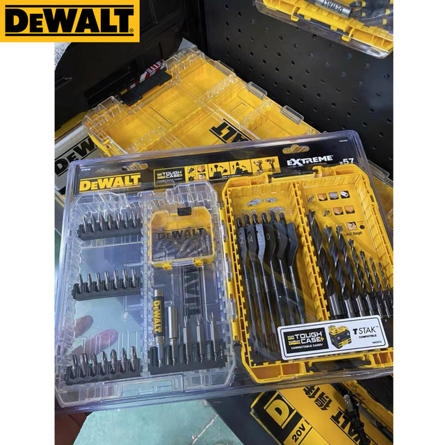 DEWALT 57pc Drill Drive Set with Brad Point and Extreme Flatwood Bits Mixed Drill Bit Set Dewalt Power Tool Accessories DT70758