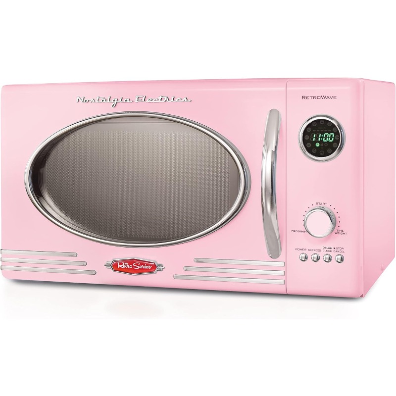 Title 10, Nostalgia Retro Countertop Microwave Oven - Lar...