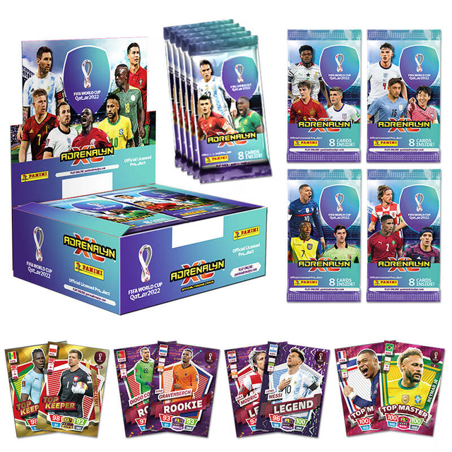 Sac à cartes en or de football officiel Panini Ball Star, véritable  collection de cartes, jouets, 2022 - AliExpress