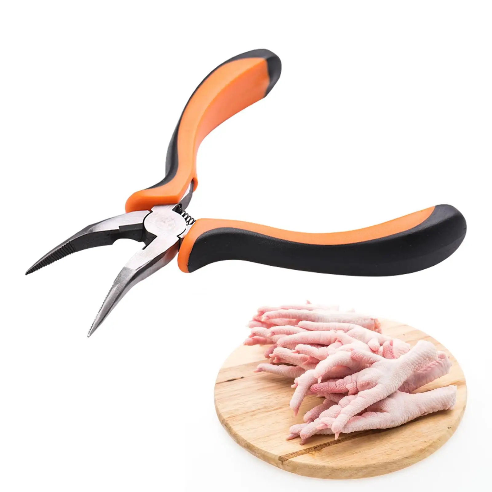 Carbon Steel Chicken Feet Boneless Pliers Multipurpose Removal Tool Portable Bone Remover Boneless Plier for Kitchen Dining Room